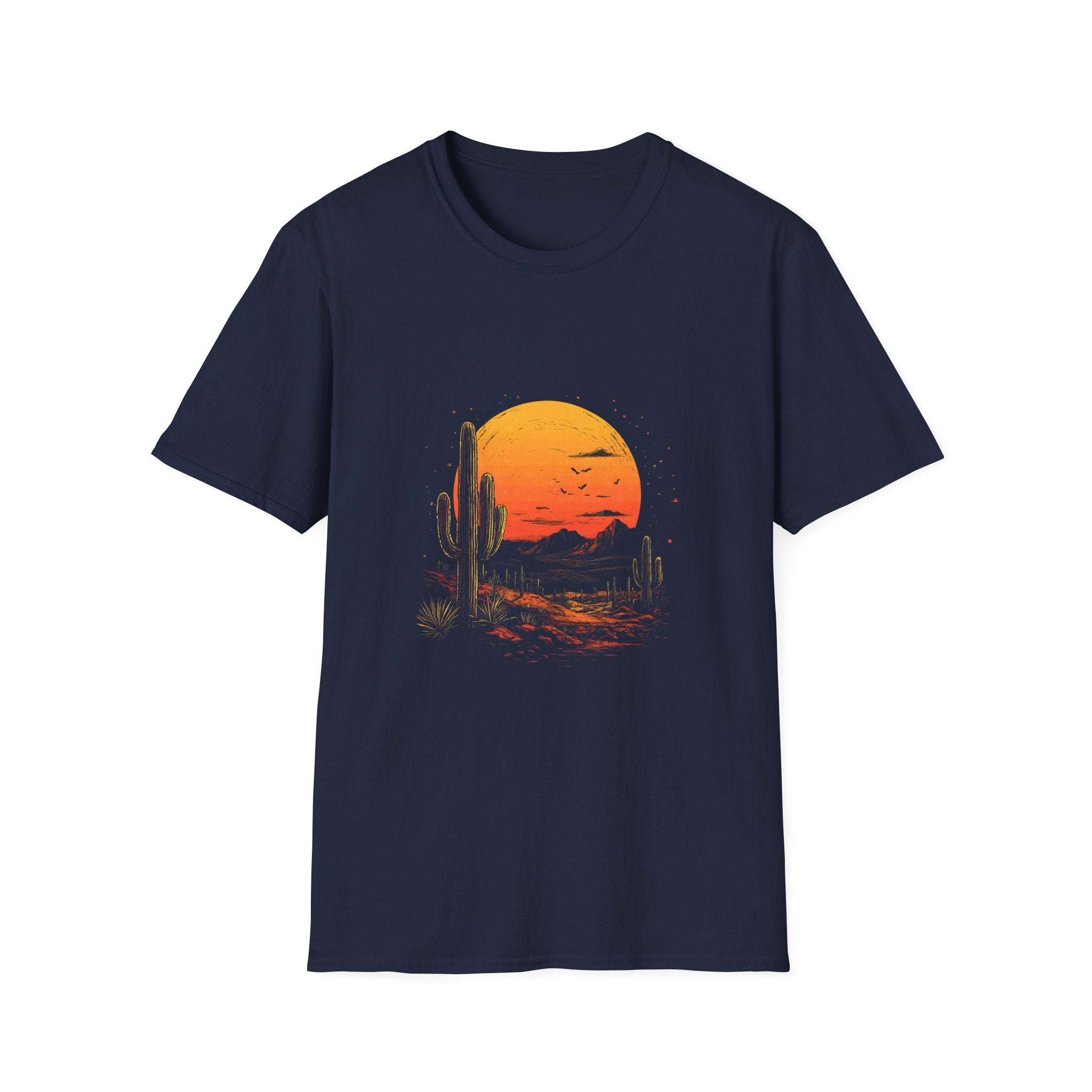 Desert Sunset T-Shirt — Cactus Silhouette Graphic Tee