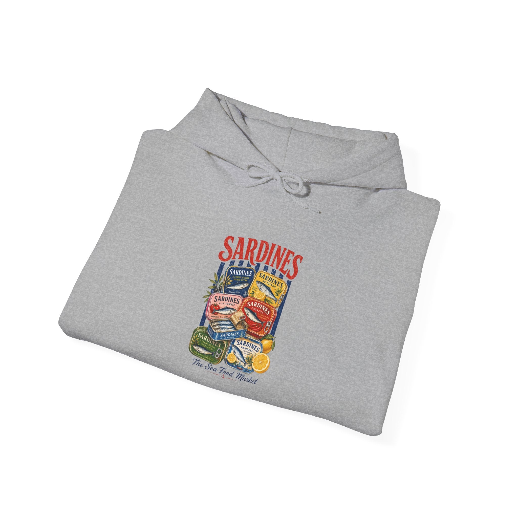 Sardines Vintage Seafood Graphic Hoodie