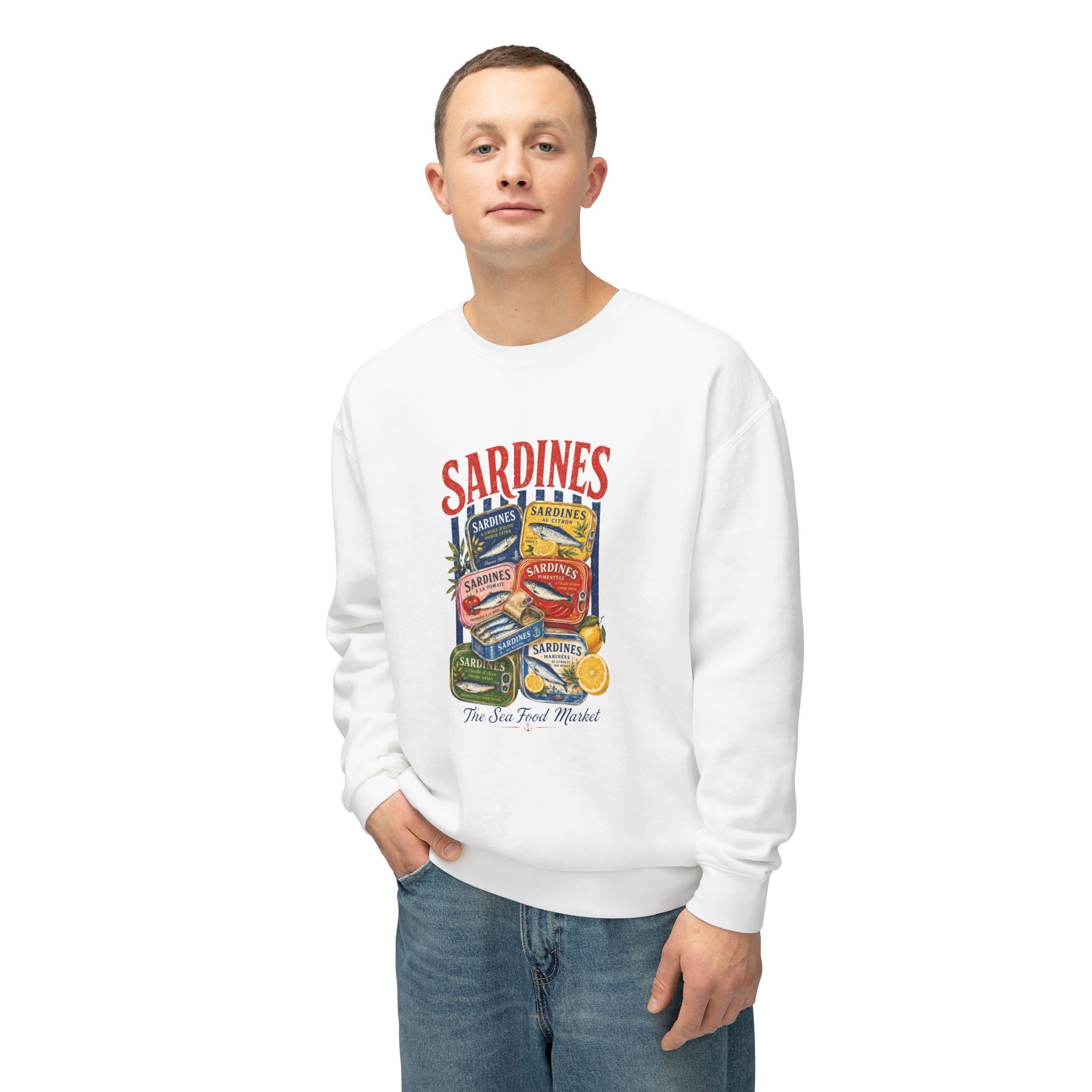 Sardines Vintage Can Graphic Sweatshirt
