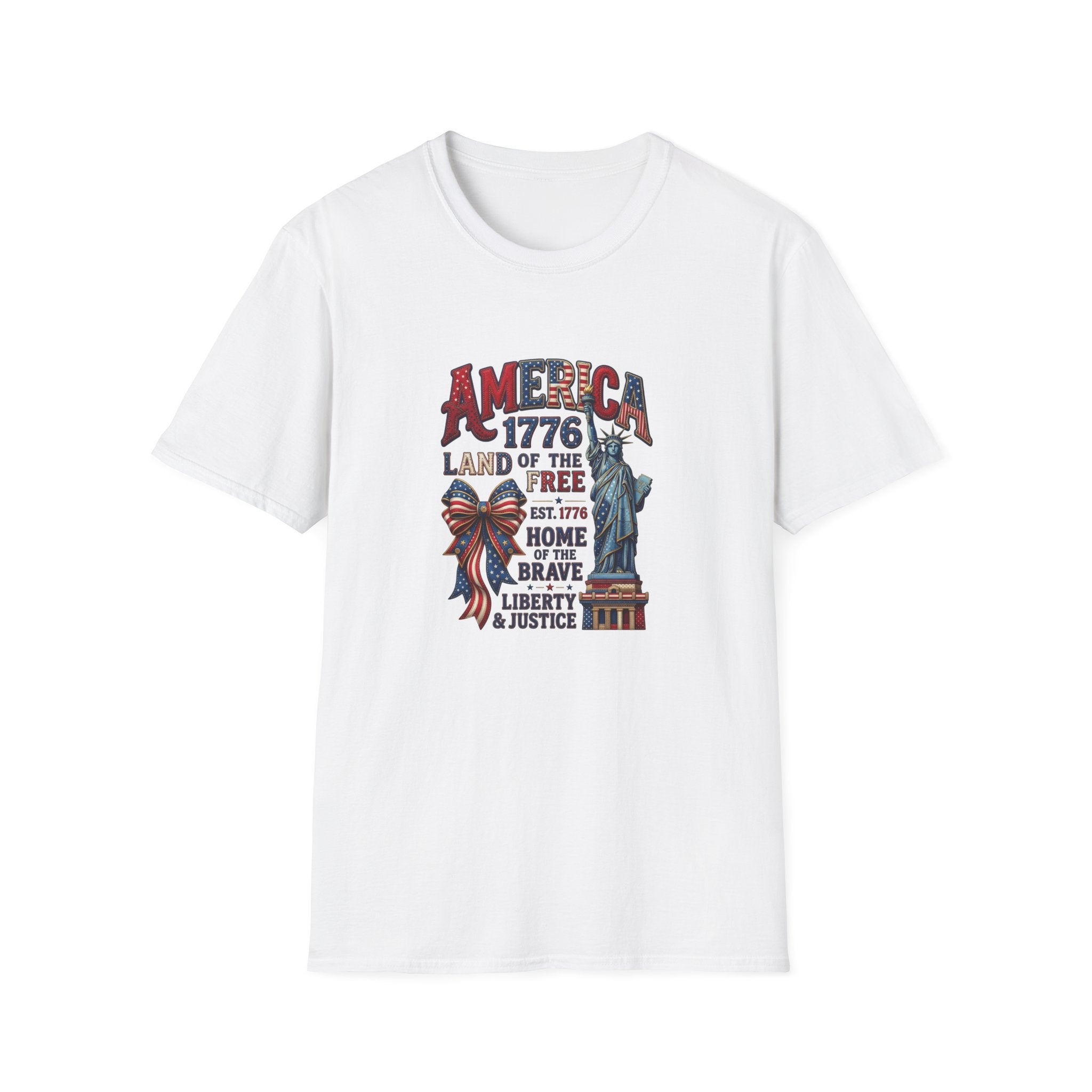 America 1776 T‑Shirt — Land of the Free Statue of Liberty Patriotic Tee