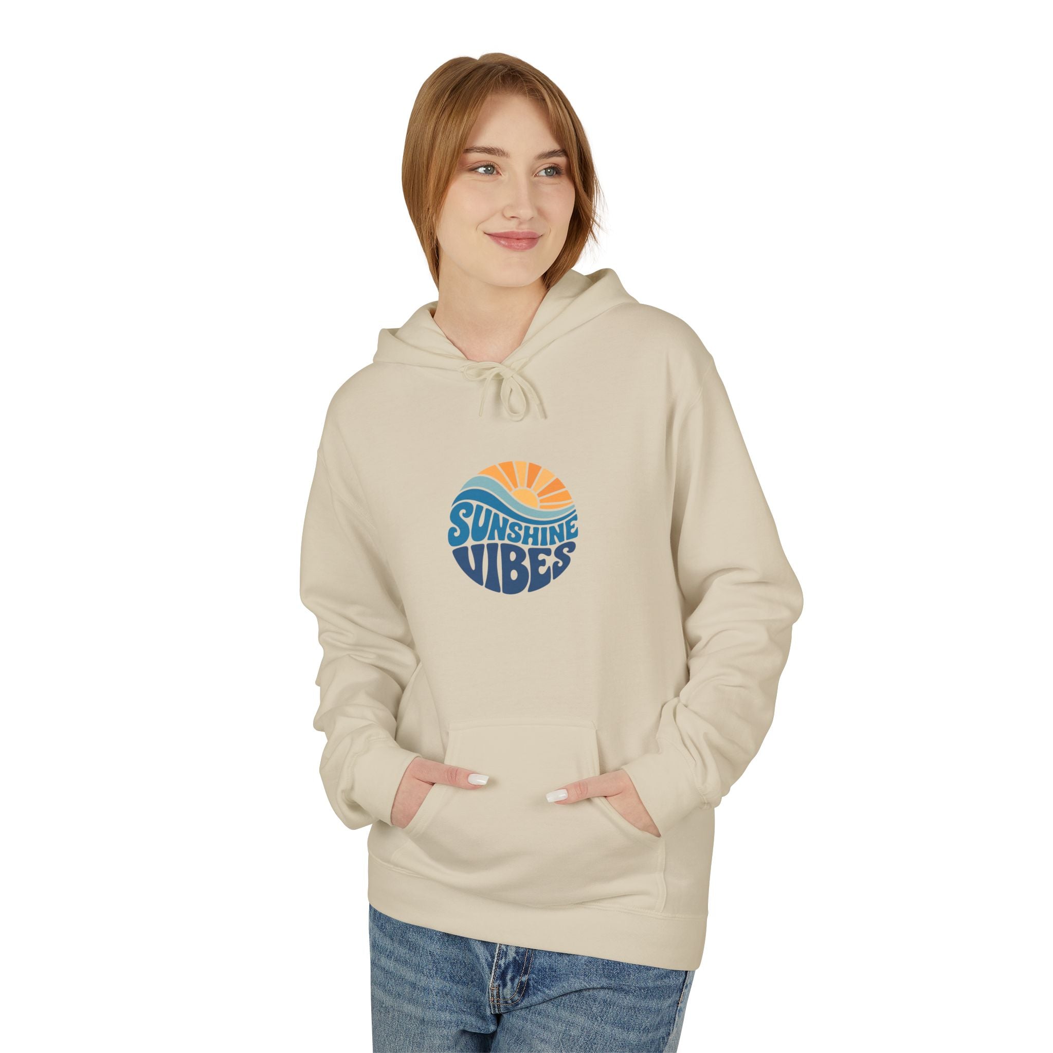 Sunshine Vibes Hoodie — Retro Beach Graphic Pullover