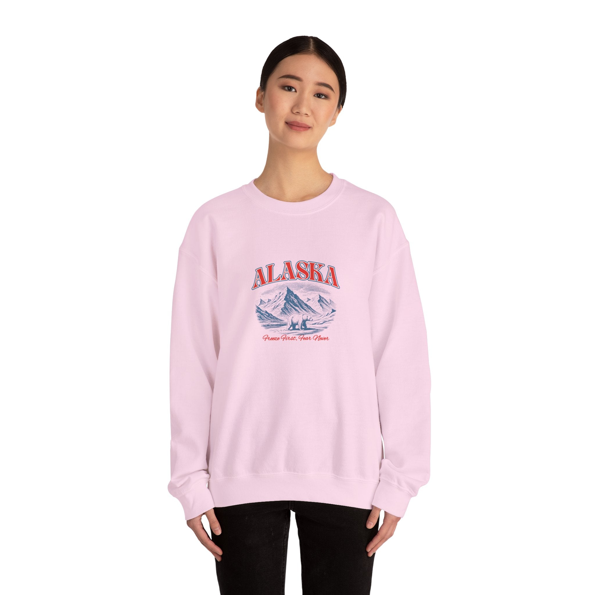Alaska Mountain Crewneck Sweatshirt — Vintage Scenic Anchorage Design