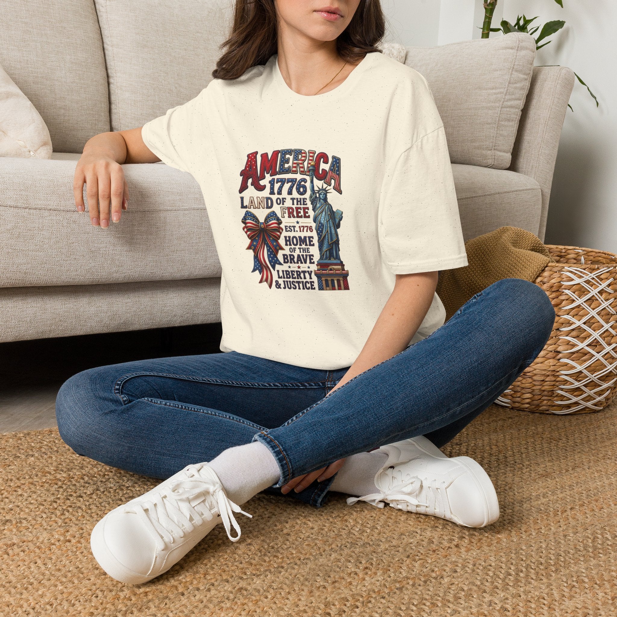 America 1776 T‑Shirt — Land of the Free Statue of Liberty Patriotic Tee
