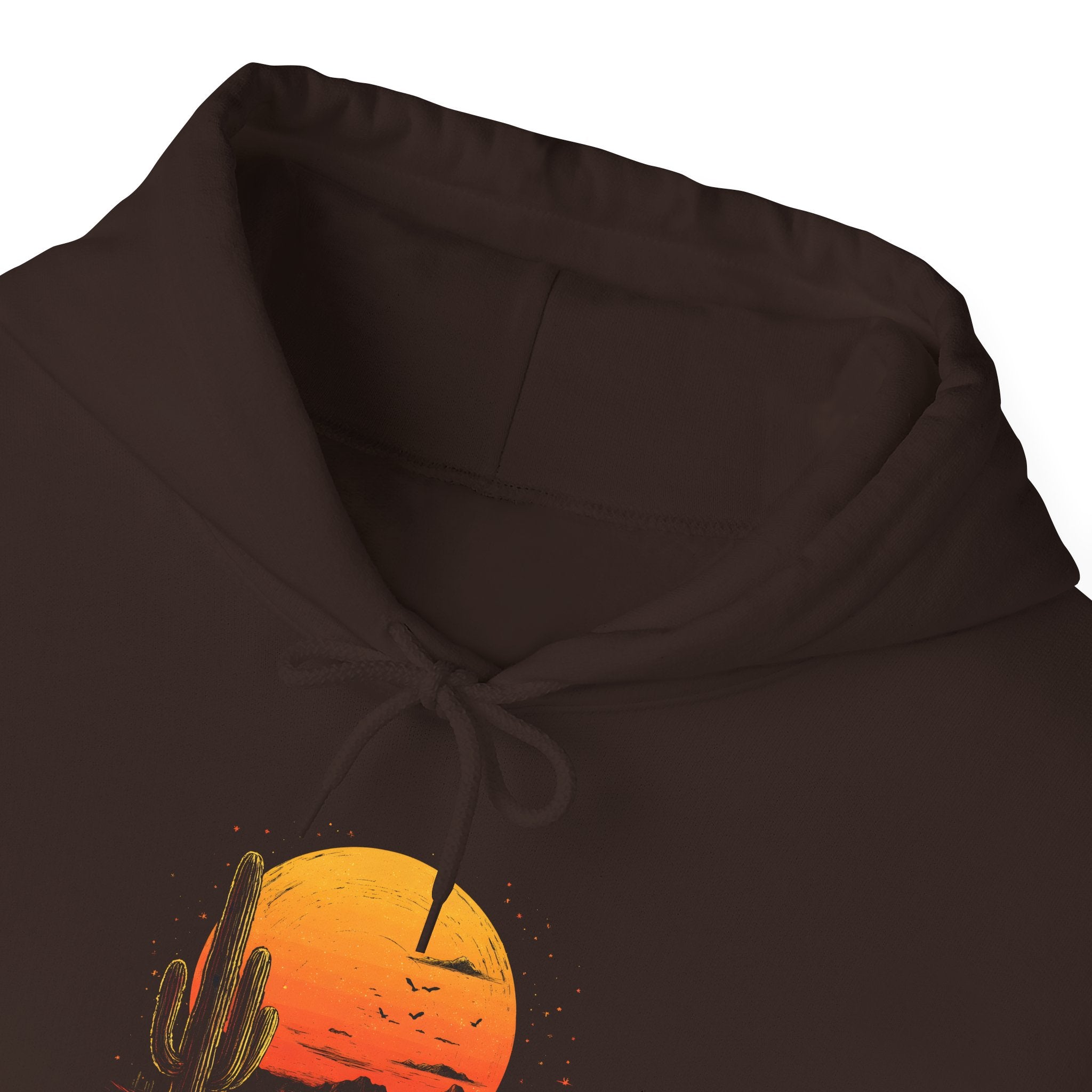 Desert Sunset Hoodie — Cactus Southwestern Landscape Pullover