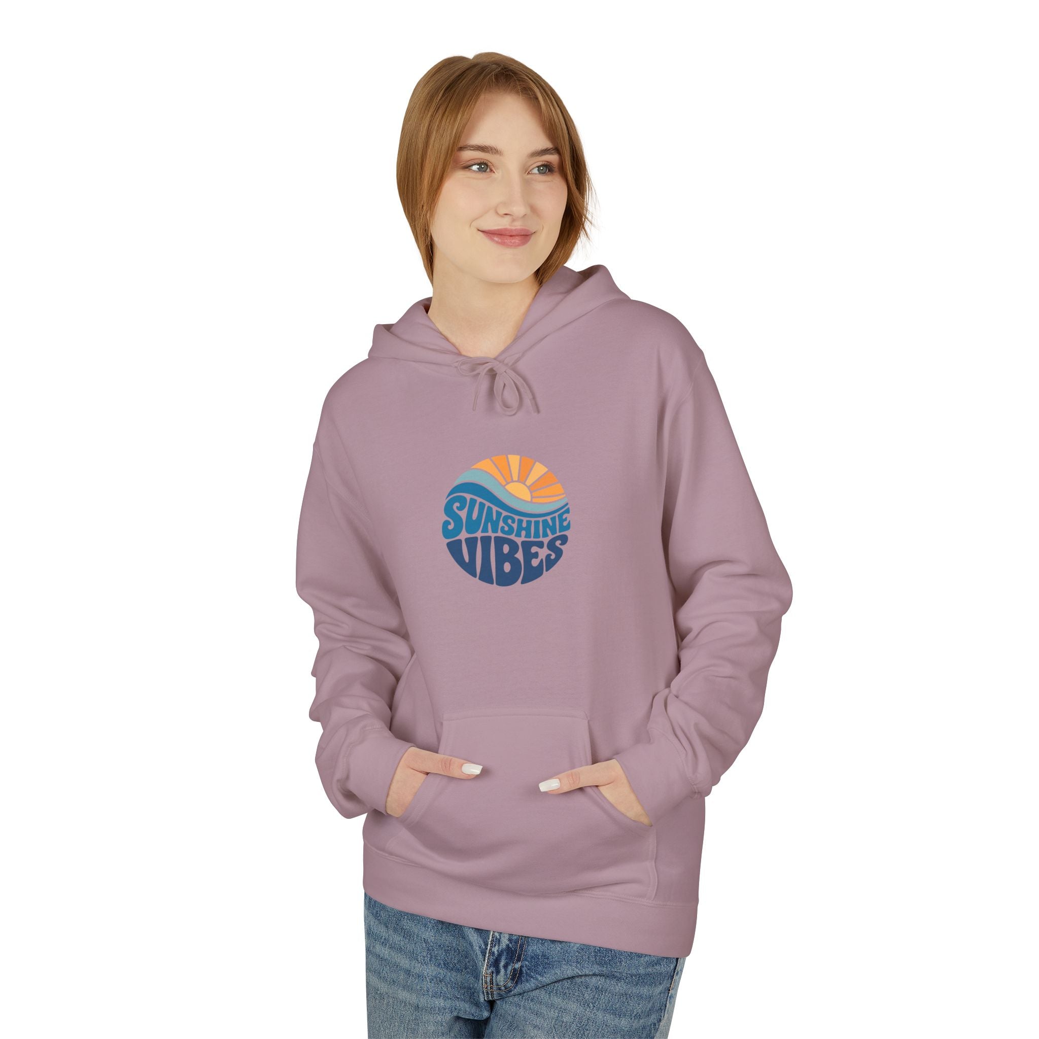 Sunshine Vibes Hoodie — Retro Beach Graphic Pullover