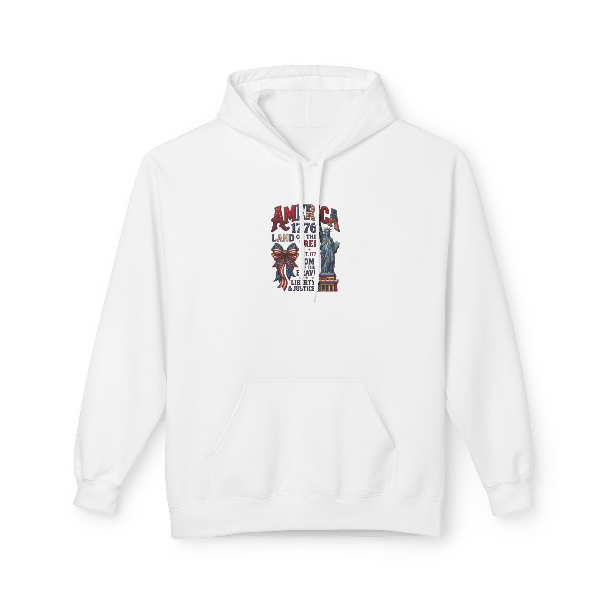 America Since 1776 Hoodie – Patriotic Statue of Liberty & Eagle Graphic