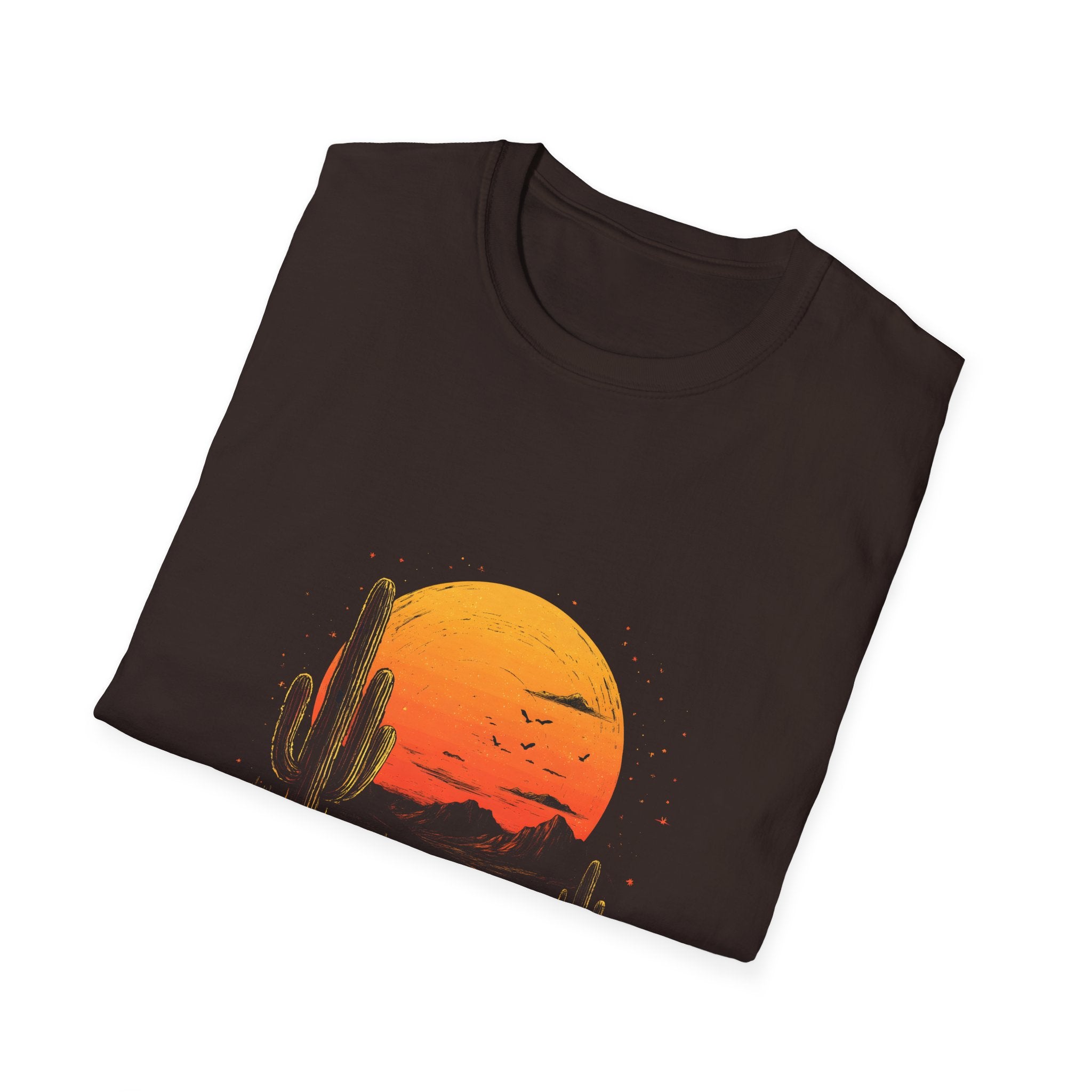 Desert Sunset T-Shirt — Cactus Silhouette Graphic Tee