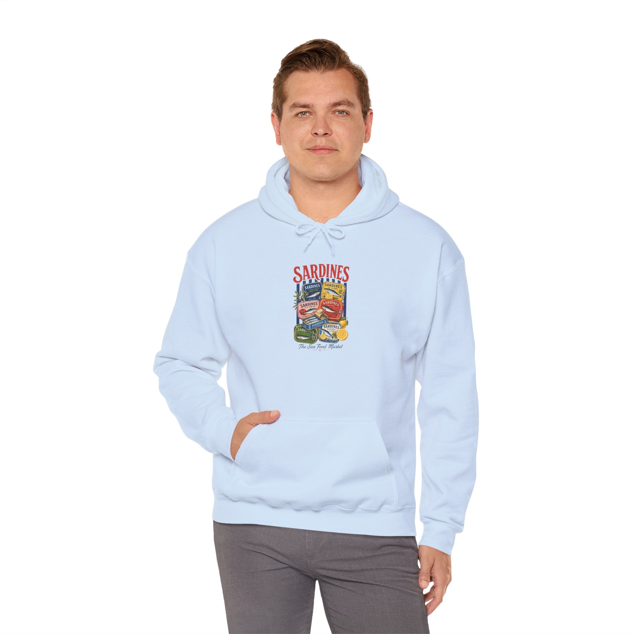 Sardines Vintage Seafood Graphic Hoodie