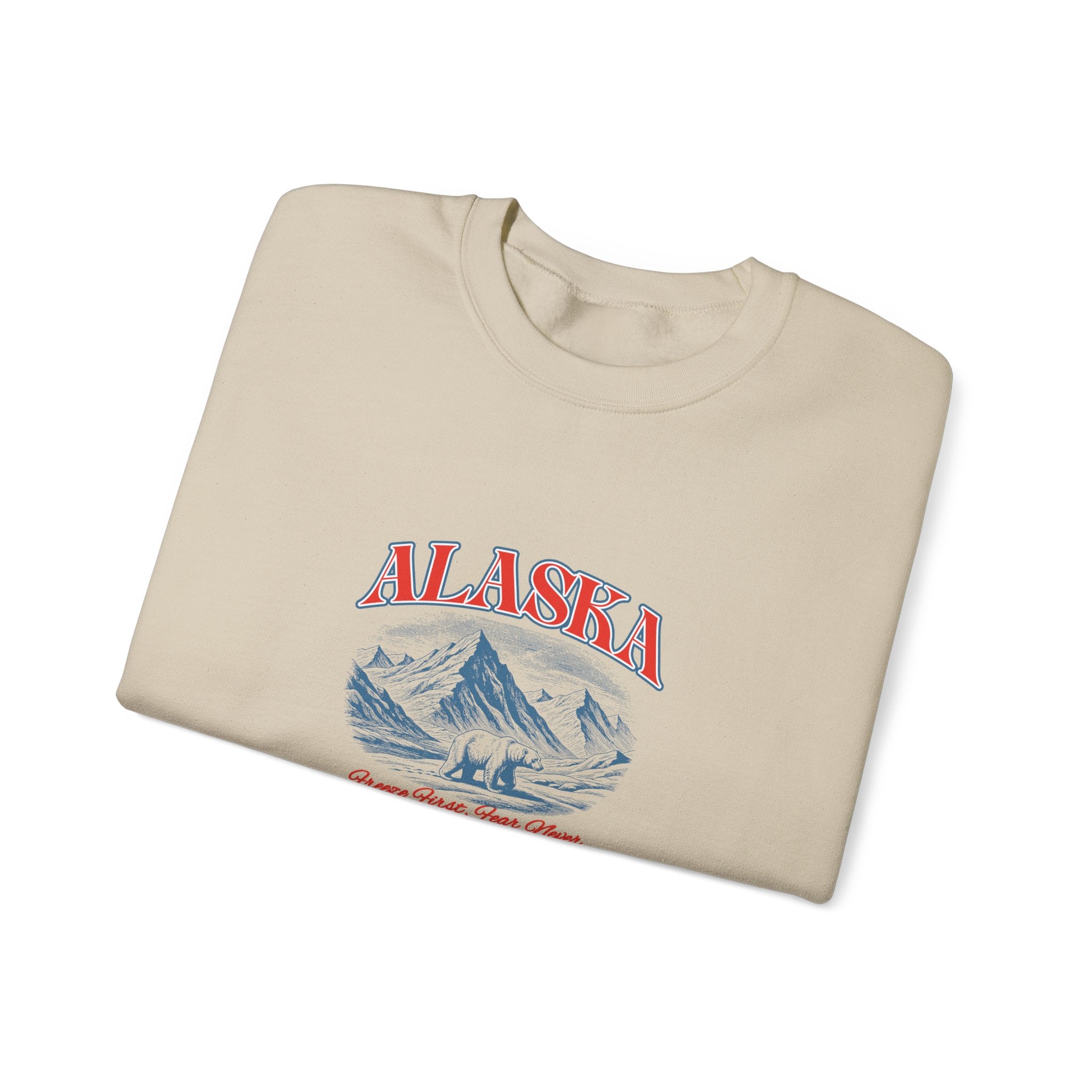 Alaska Mountain Crewneck Sweatshirt — Vintage Scenic Anchorage Design