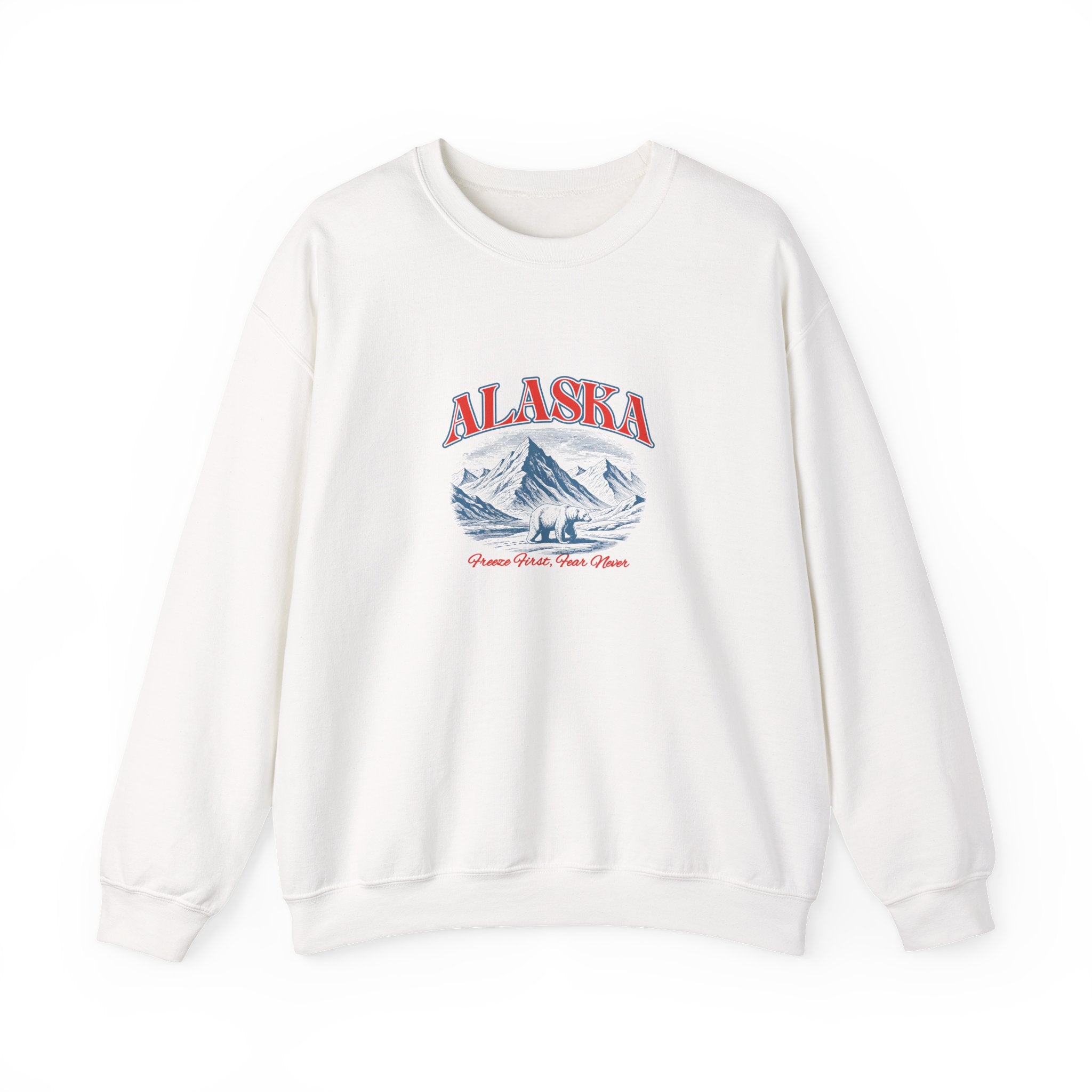 Alaska Mountain Crewneck Sweatshirt — Vintage Scenic Anchorage Design