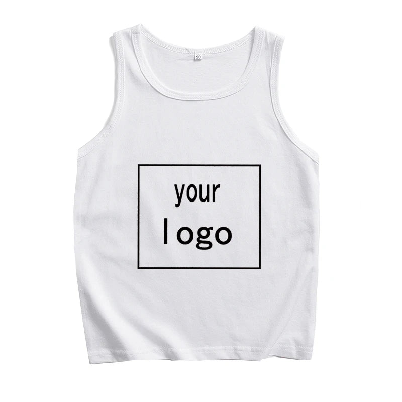 Custom Tank Tops Vest Your Own Design Logo Picture Unisex T-shirt Summer Casual Sleeveless Printing Regular T-Shirt
