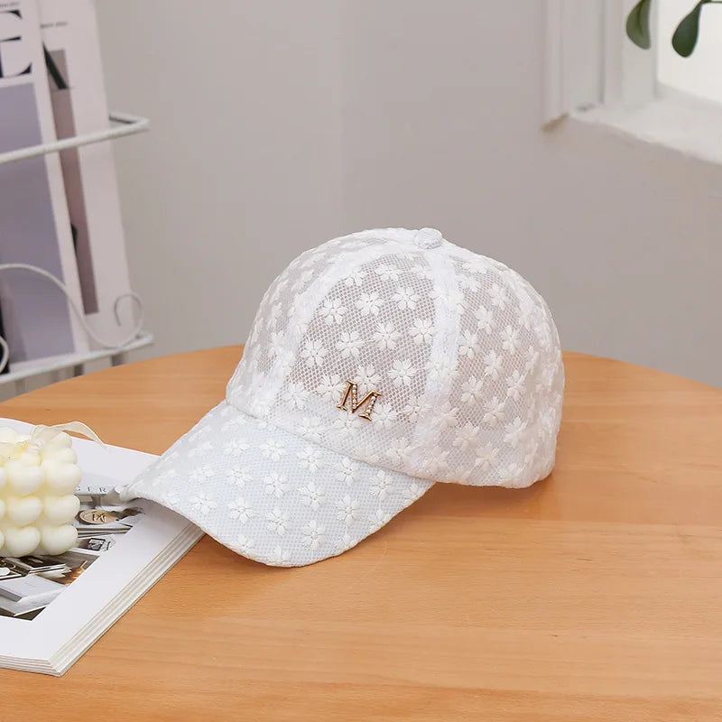 New printed baseball caps for women in trendy styles, spring and summer outdoor casual sports sunshade breathable peaked caps