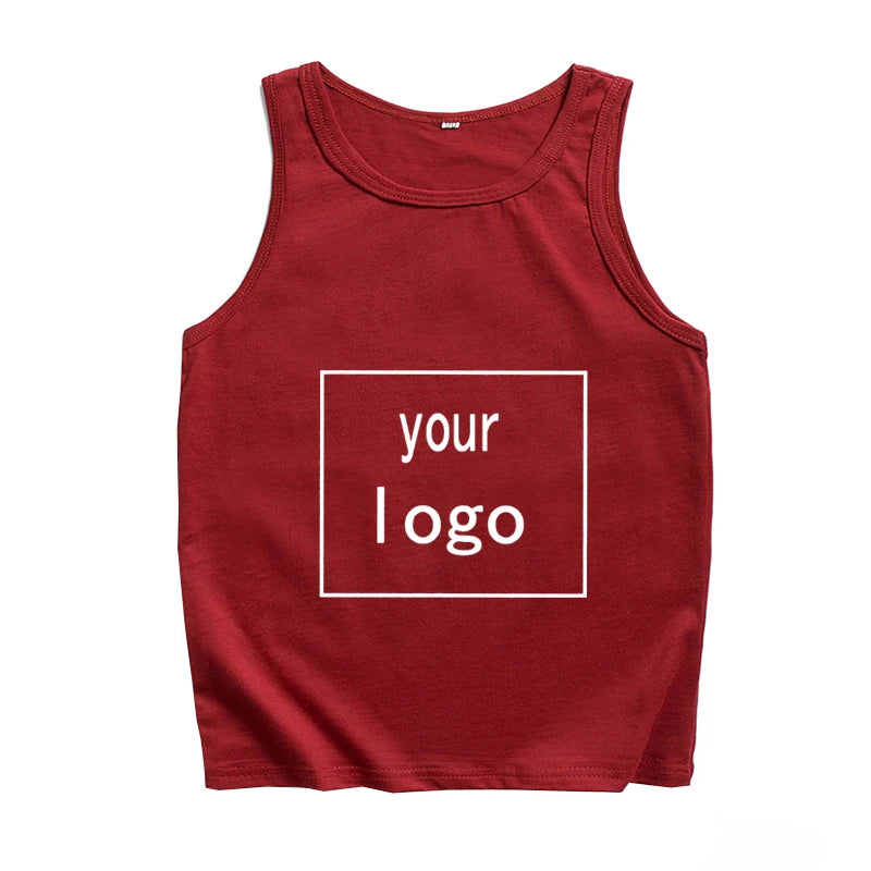 Custom Tank Tops Vest Your Own Design Logo Picture Unisex T-shirt Summer Casual Sleeveless Printing Regular T-Shirt