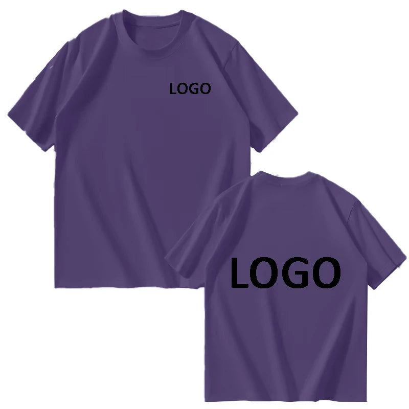 Custom Printed T-shirts for Men and Women, Loose Casual Clothing, Fashion Custom Size Label Short-sleeved T-shirt