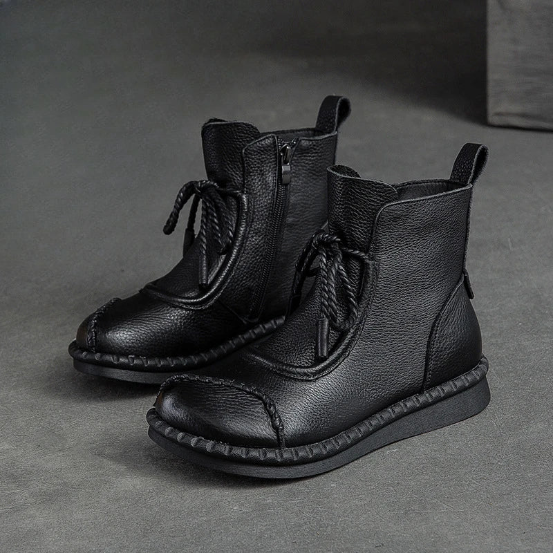 Shoes for Women 2025 Cross-tied Ladies Boot Daily Boots Hot Sale Cotton Shoes Round Toe Comfortable Flat Shoes Women Ankle Boots