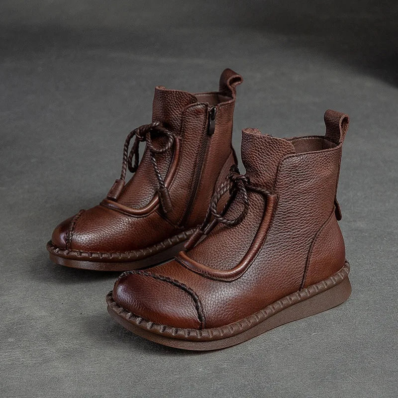 Shoes for Women 2025 Cross-tied Ladies Boot Daily Boots Hot Sale Cotton Shoes Round Toe Comfortable Flat Shoes Women Ankle Boots