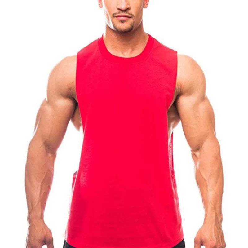 Anime Cartoon Tank Tops Mens Bodybuilding Sleeveless Singlet Gym vest Fitness Undershirt Summer cotton Solid shirts men