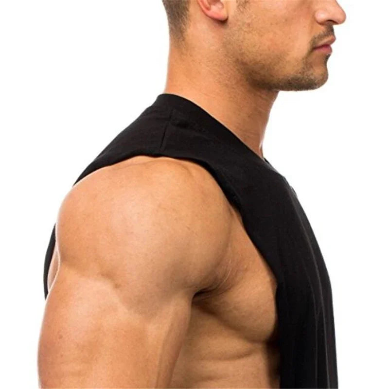 Anime Cartoon Tank Tops Mens Bodybuilding Sleeveless Singlet Gym vest Fitness Undershirt Summer cotton Solid shirts men
