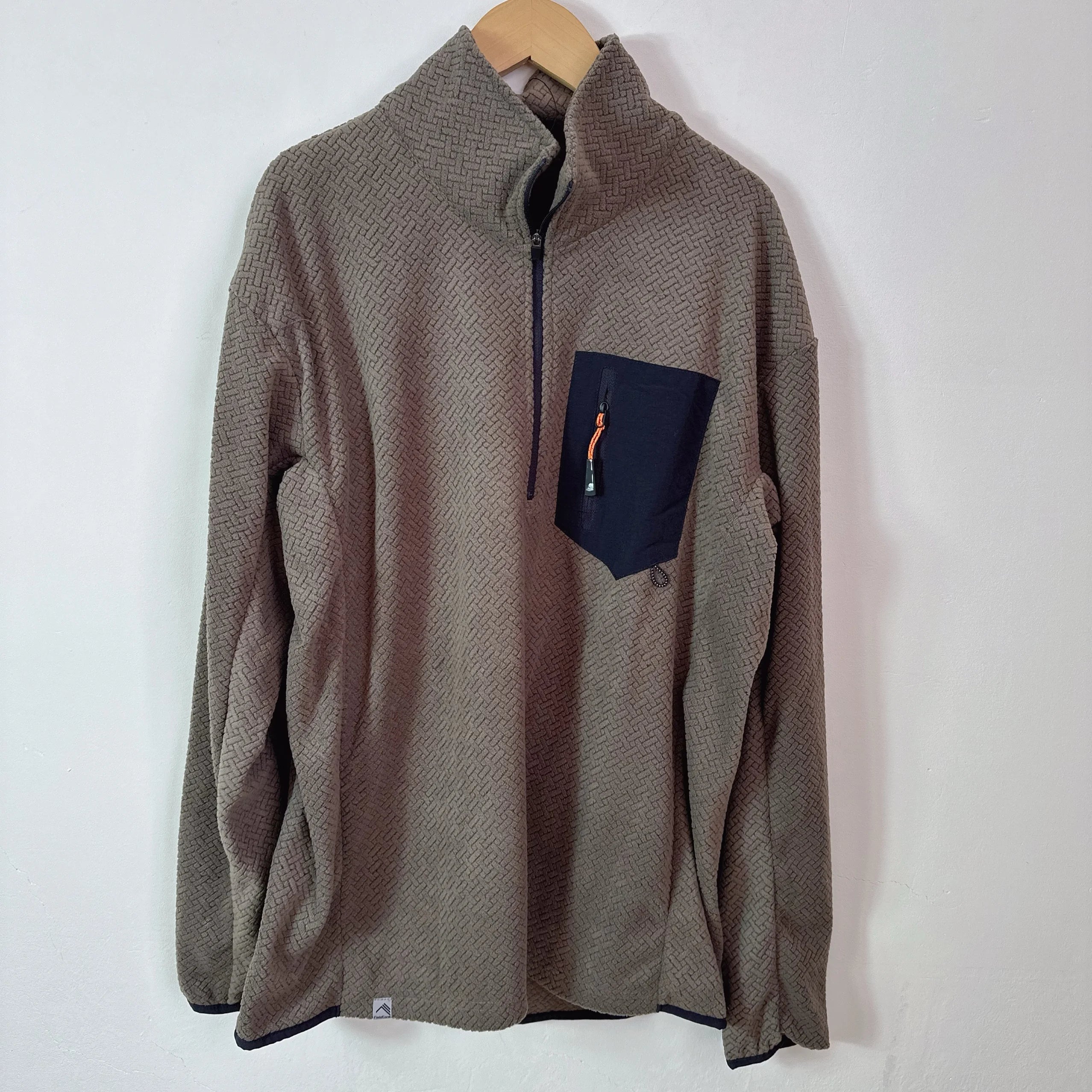 Original Men's Hoodie Sweatshirt Casual Leisure Top Polyester Fiber Warmth Youth Style round Neck with Chest Pocket Unisex