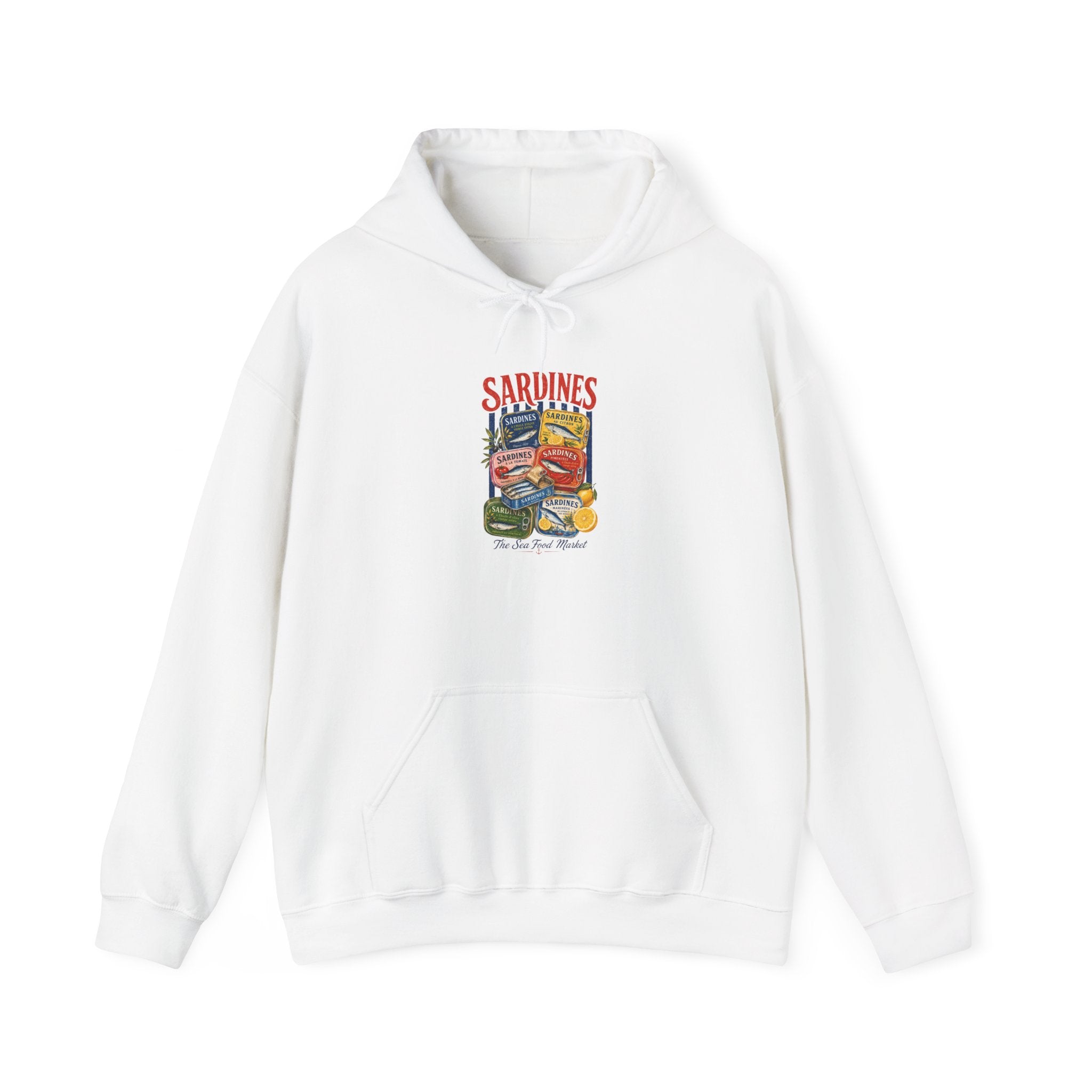 Sardines Vintage Seafood Graphic Hoodie