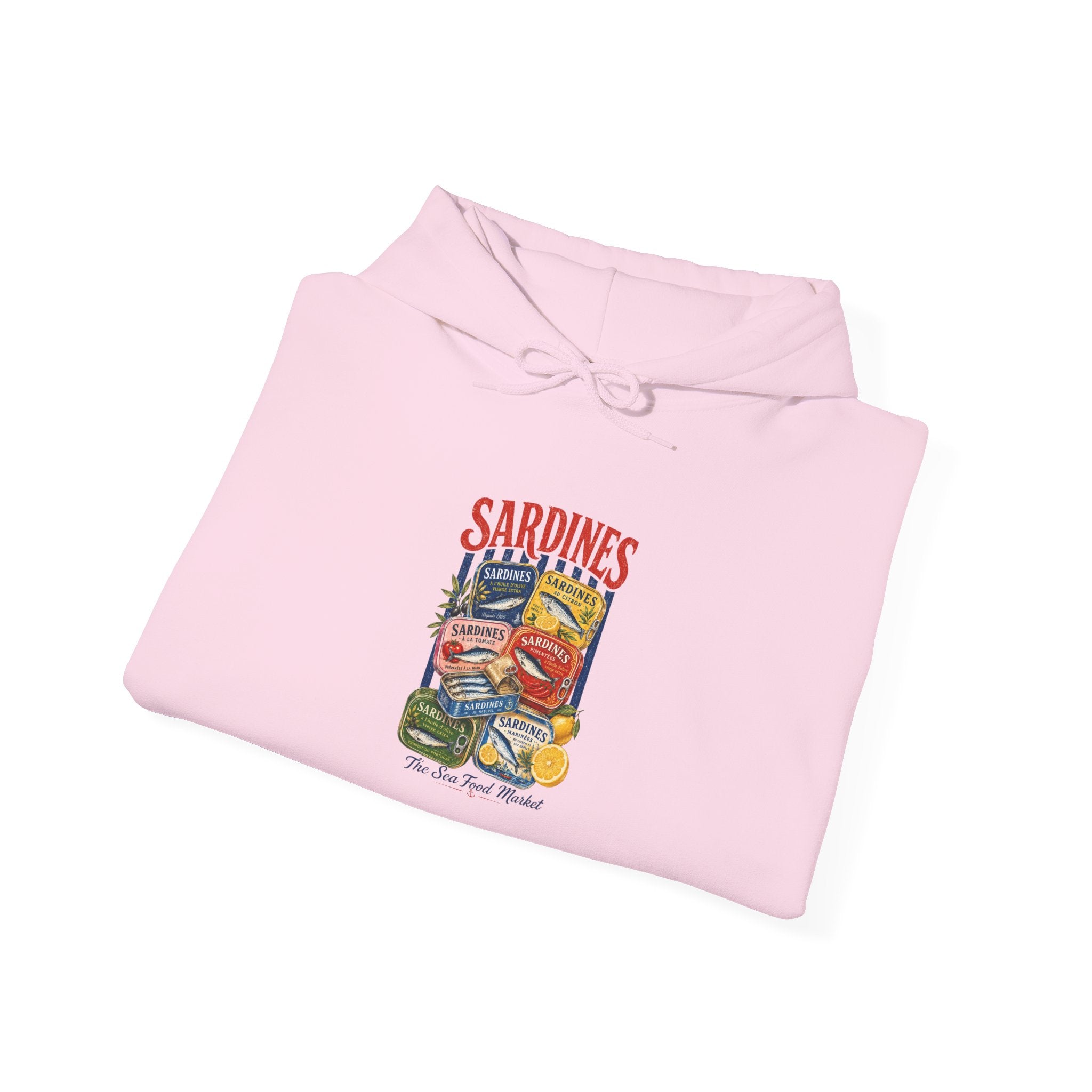 Sardines Vintage Seafood Graphic Hoodie