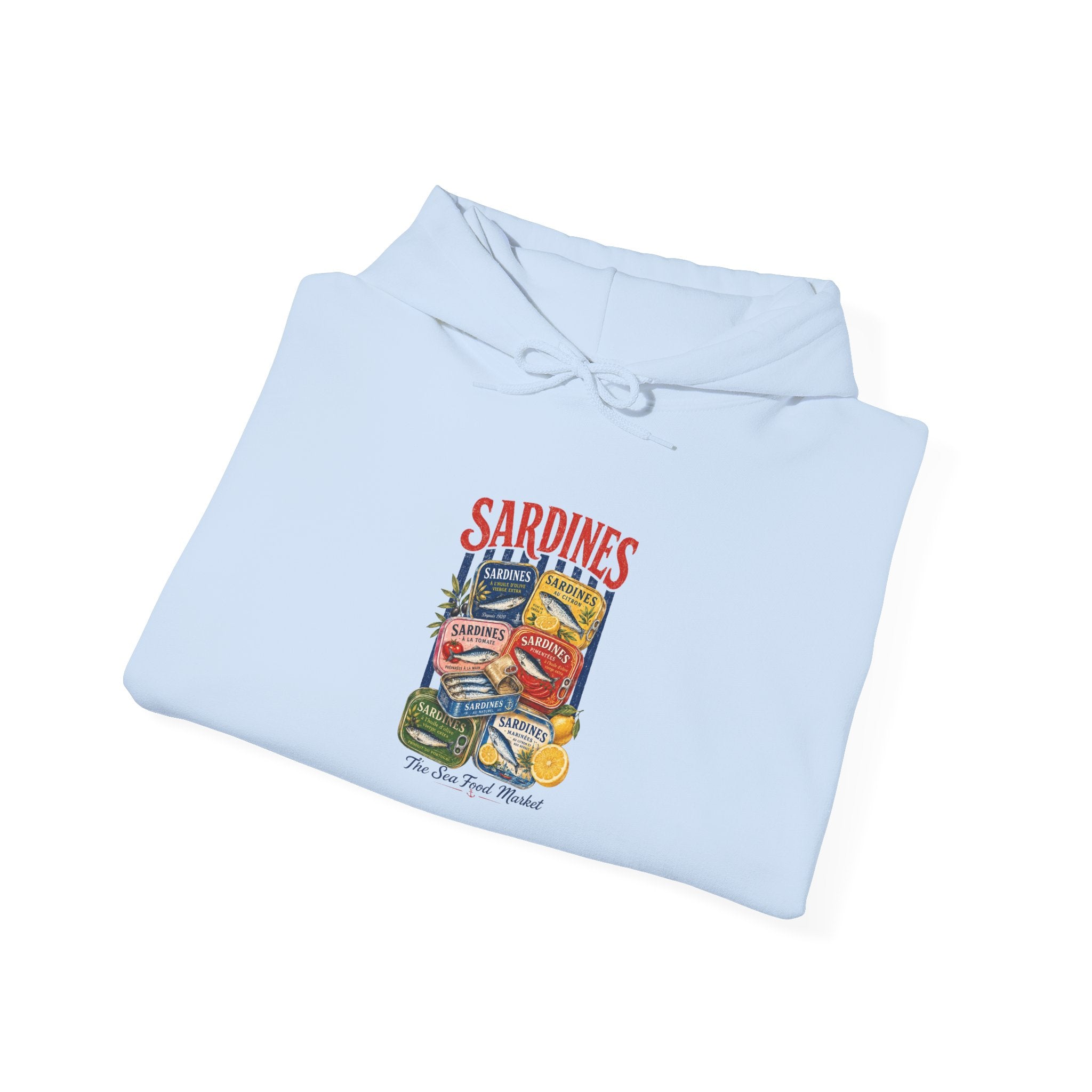 Sardines Vintage Seafood Graphic Hoodie