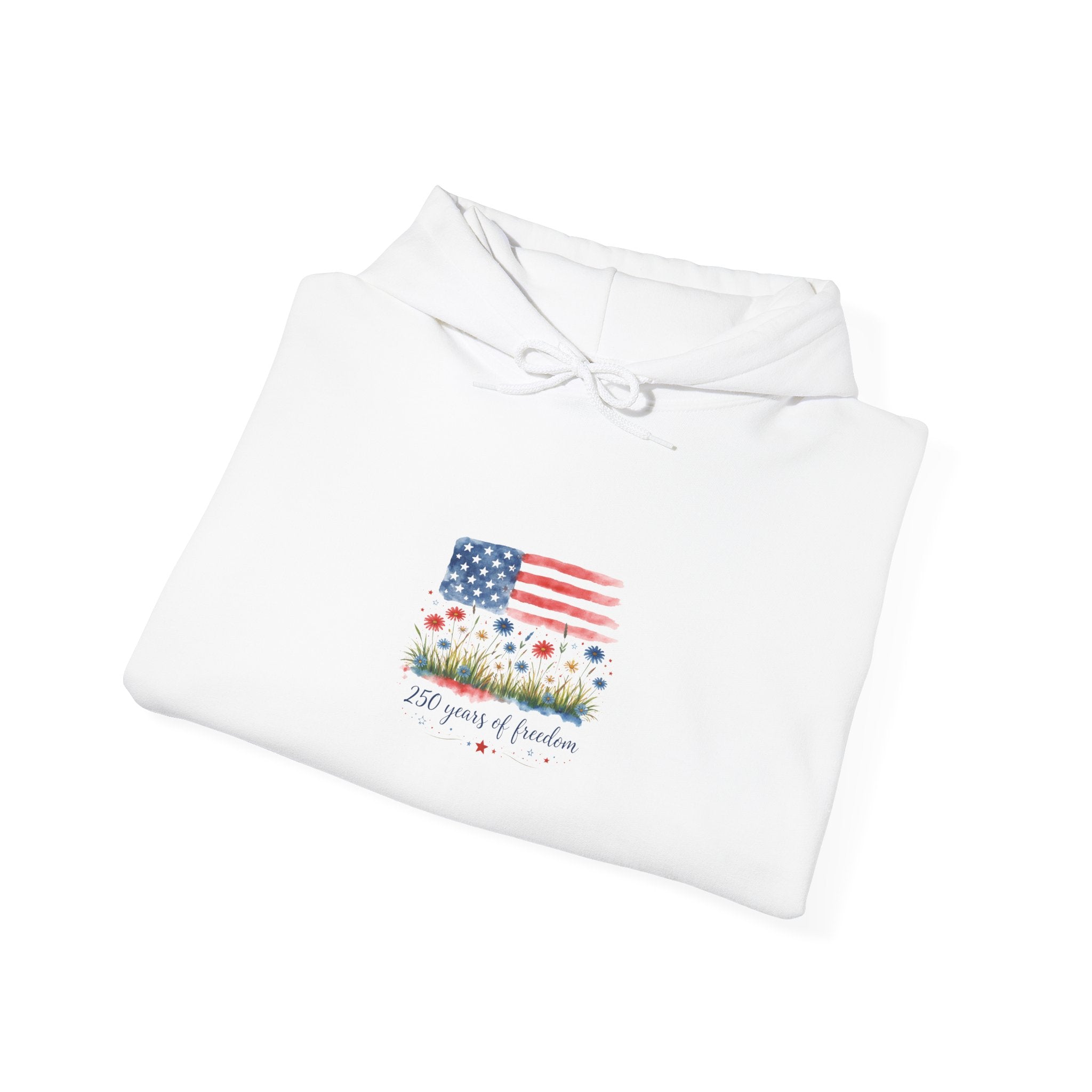 Hoodie — American Flag Wildflower 'Land of Freedom' Graphic