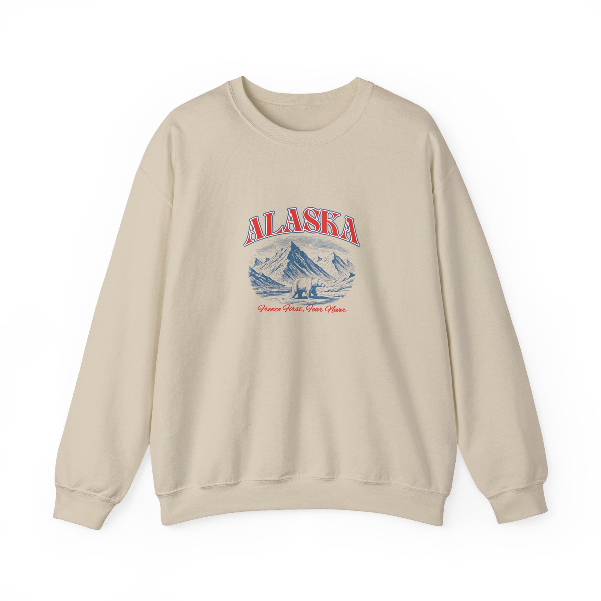Alaska Mountain Crewneck Sweatshirt — Vintage Scenic Anchorage Design