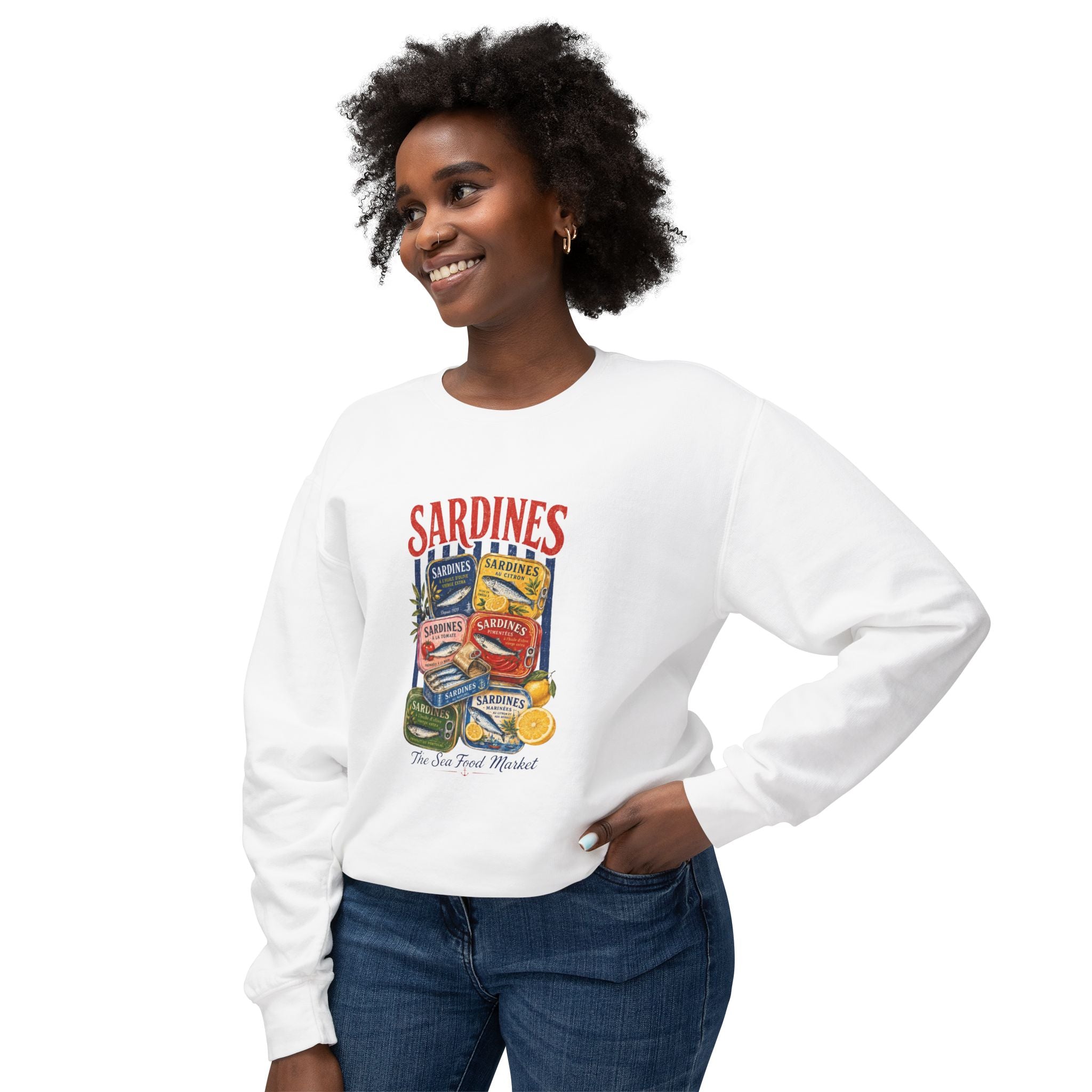 Sardines Vintage Can Graphic Sweatshirt