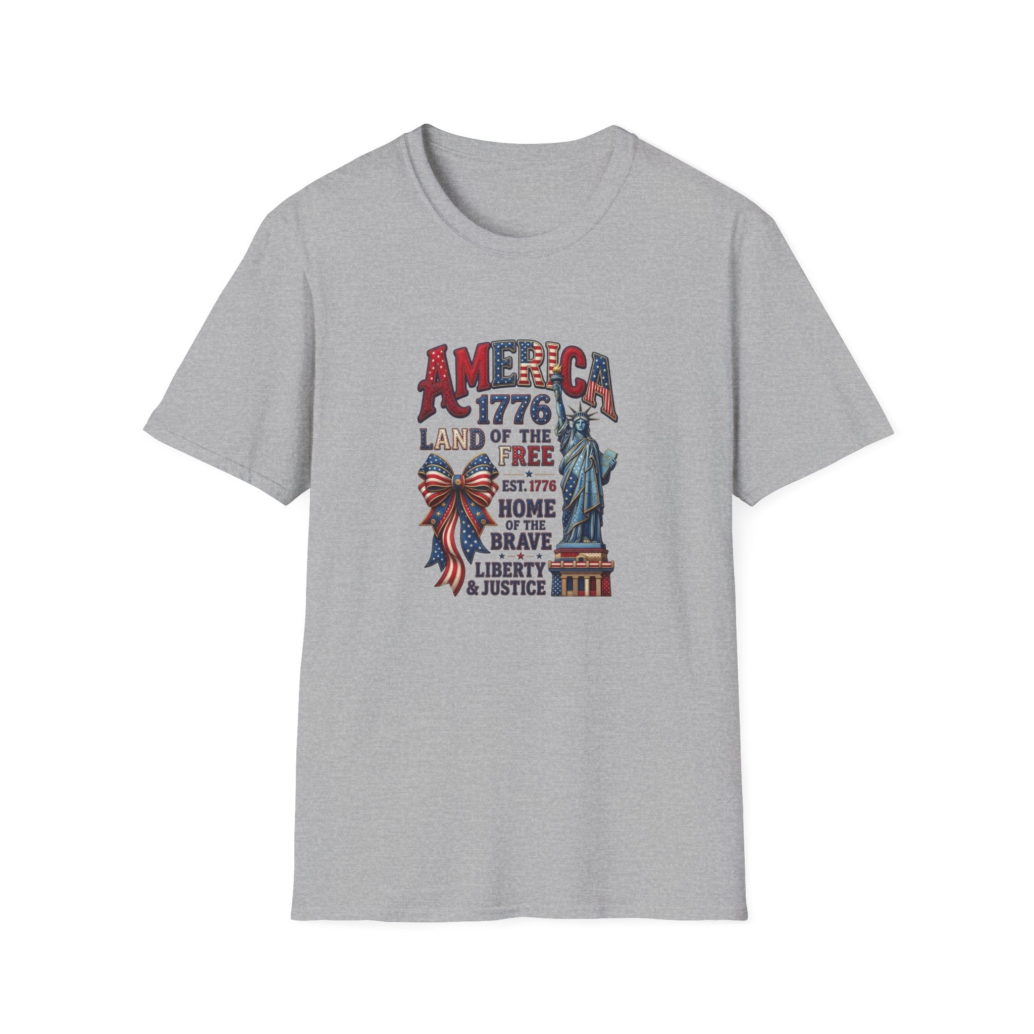 America 1776 T‑Shirt — Land of the Free Statue of Liberty Patriotic Tee