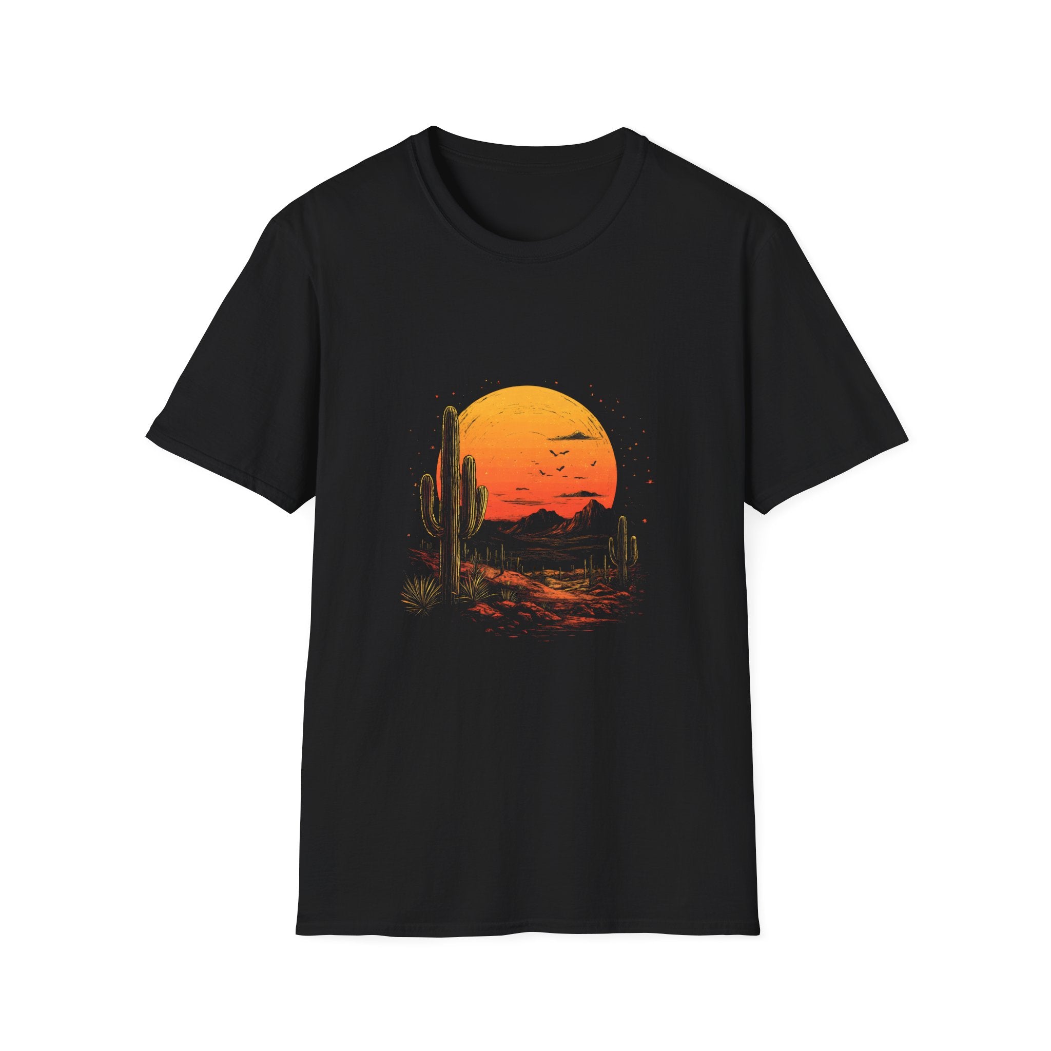 Desert Sunset T-Shirt — Cactus Silhouette Graphic Tee