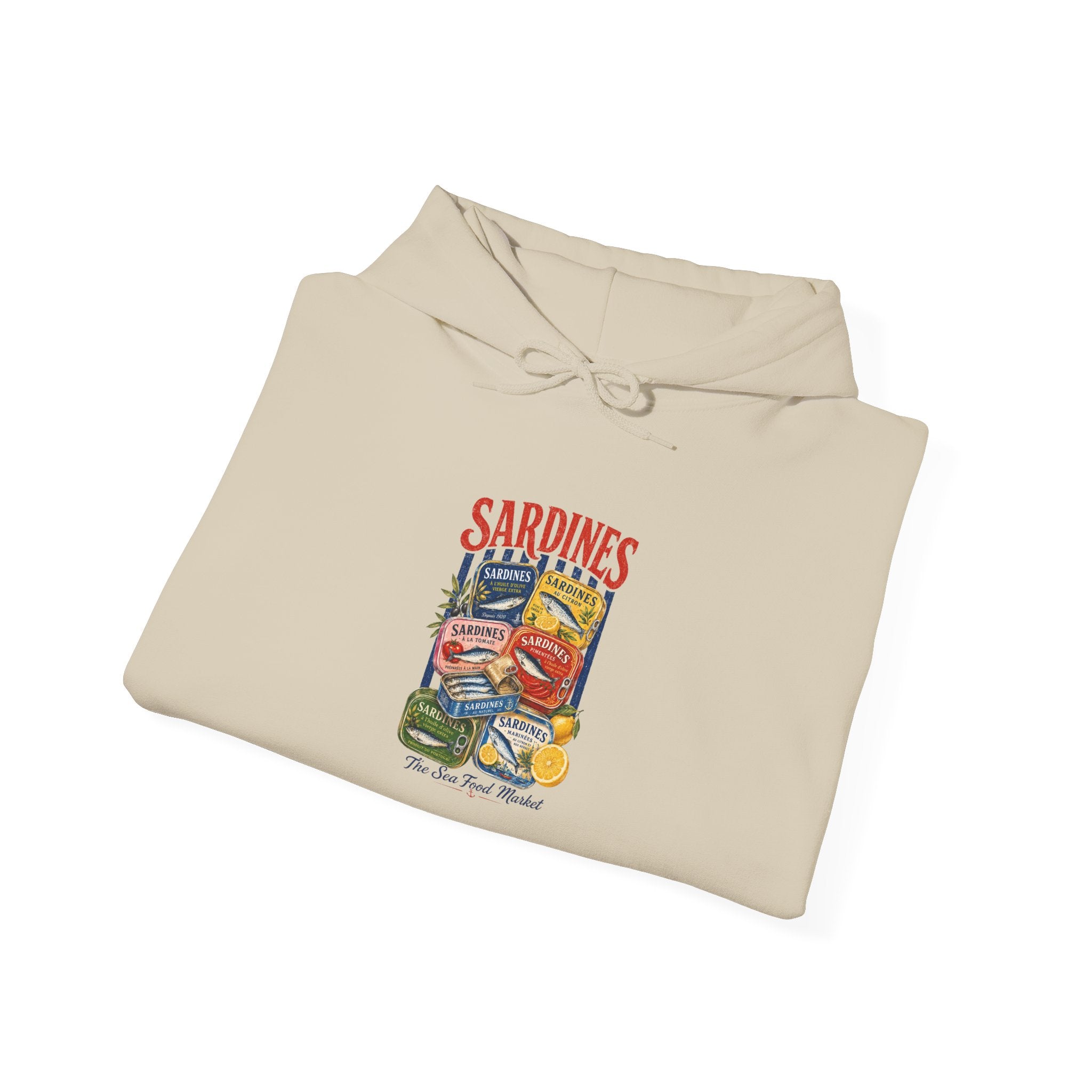 Sardines Vintage Seafood Graphic Hoodie