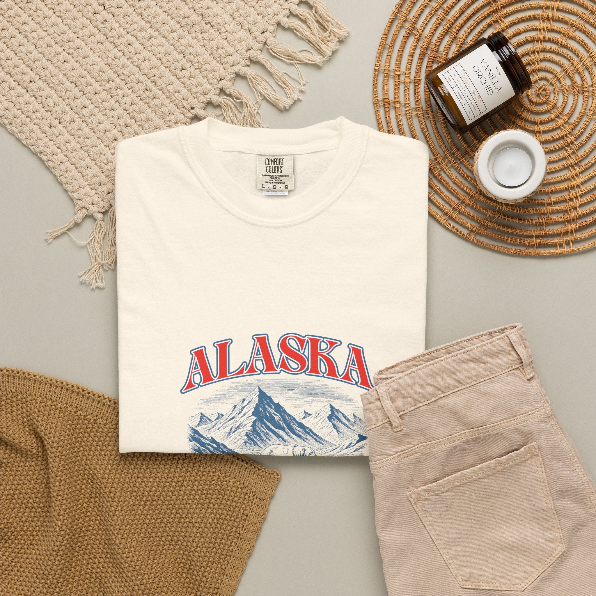 Alaska Mountain Scenic T-Shirt — Vintage Ski & Wilderness Graphic