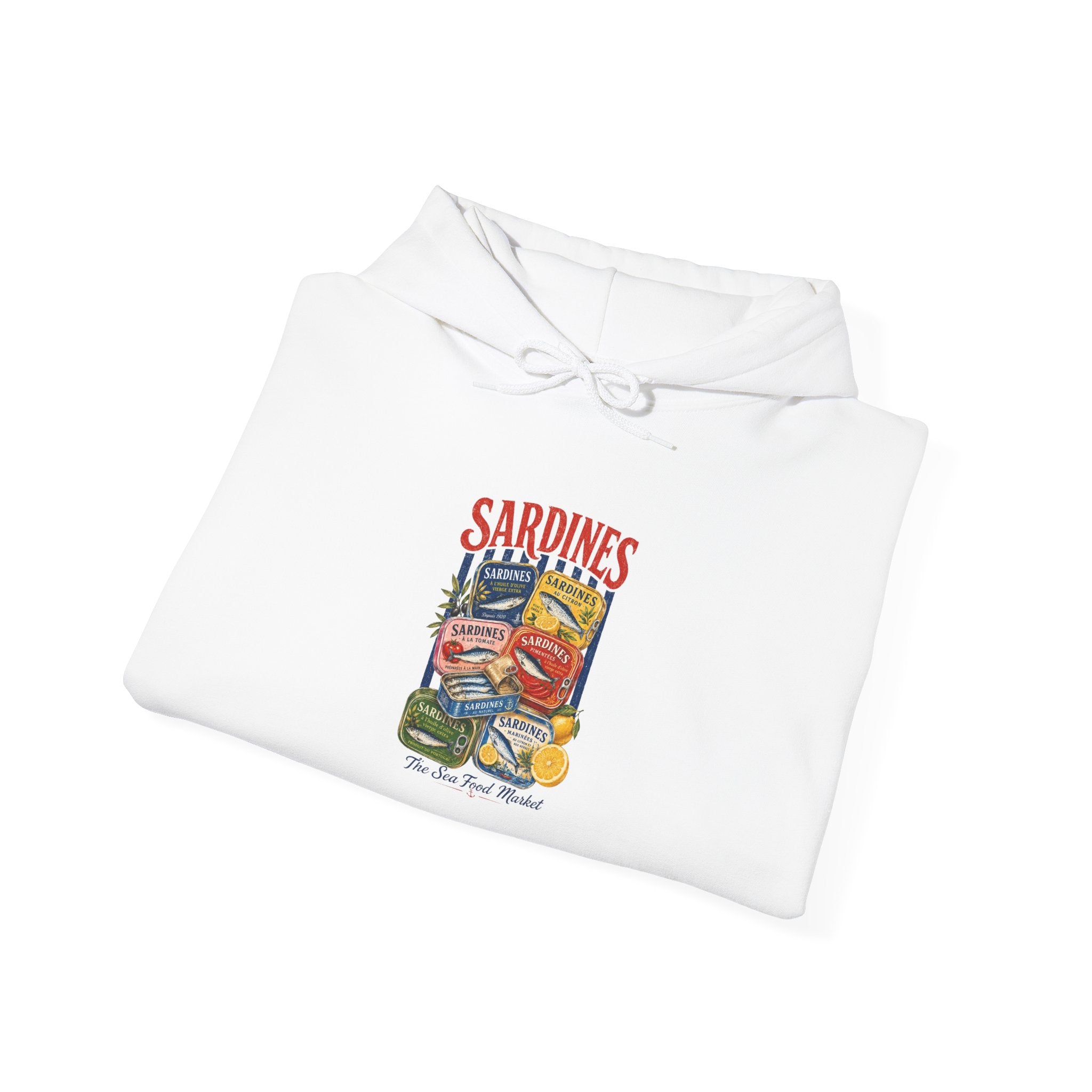 Sardines Vintage Seafood Graphic Hoodie