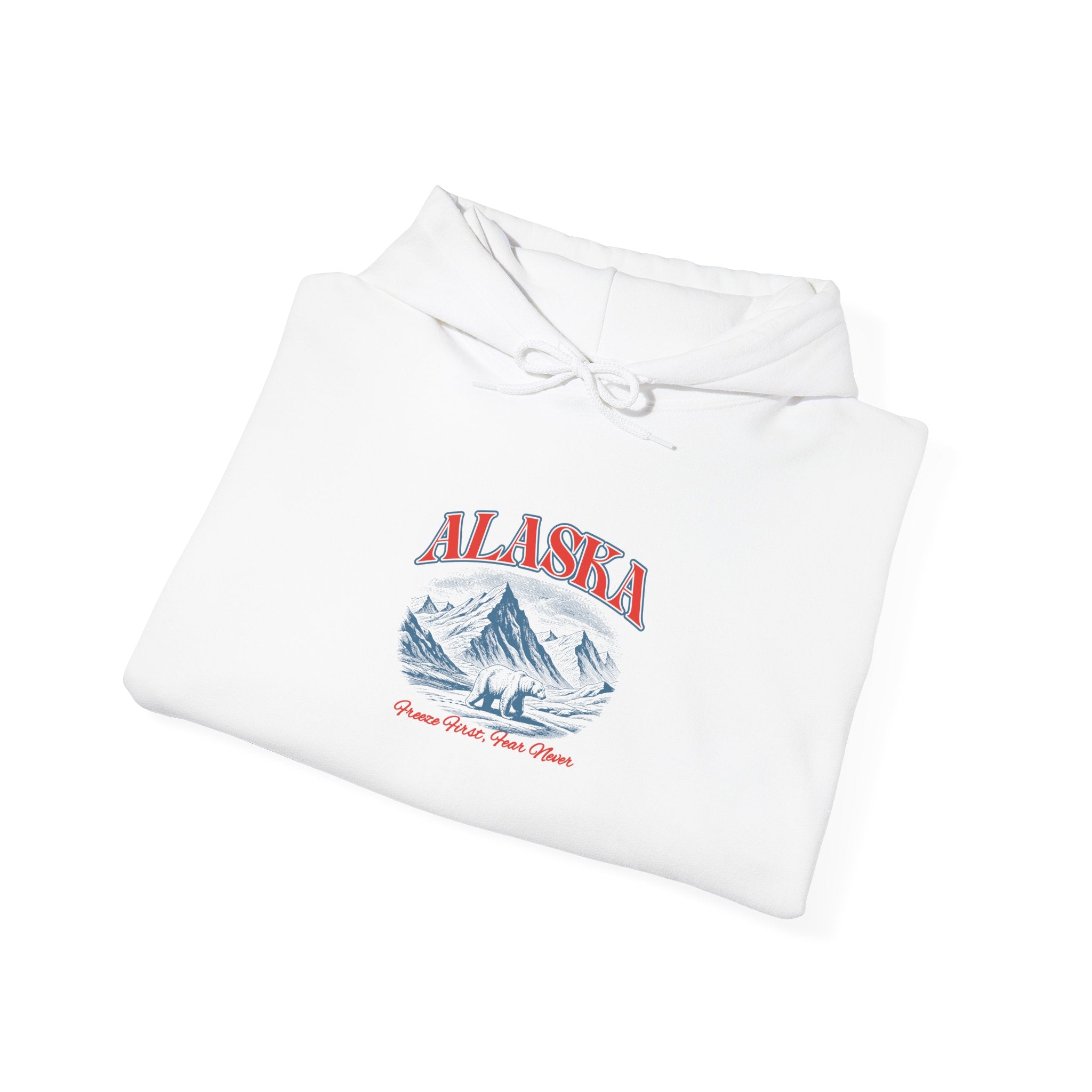 Alaska Mountain Hoodie — Vintage Ski Lodge Graphic
