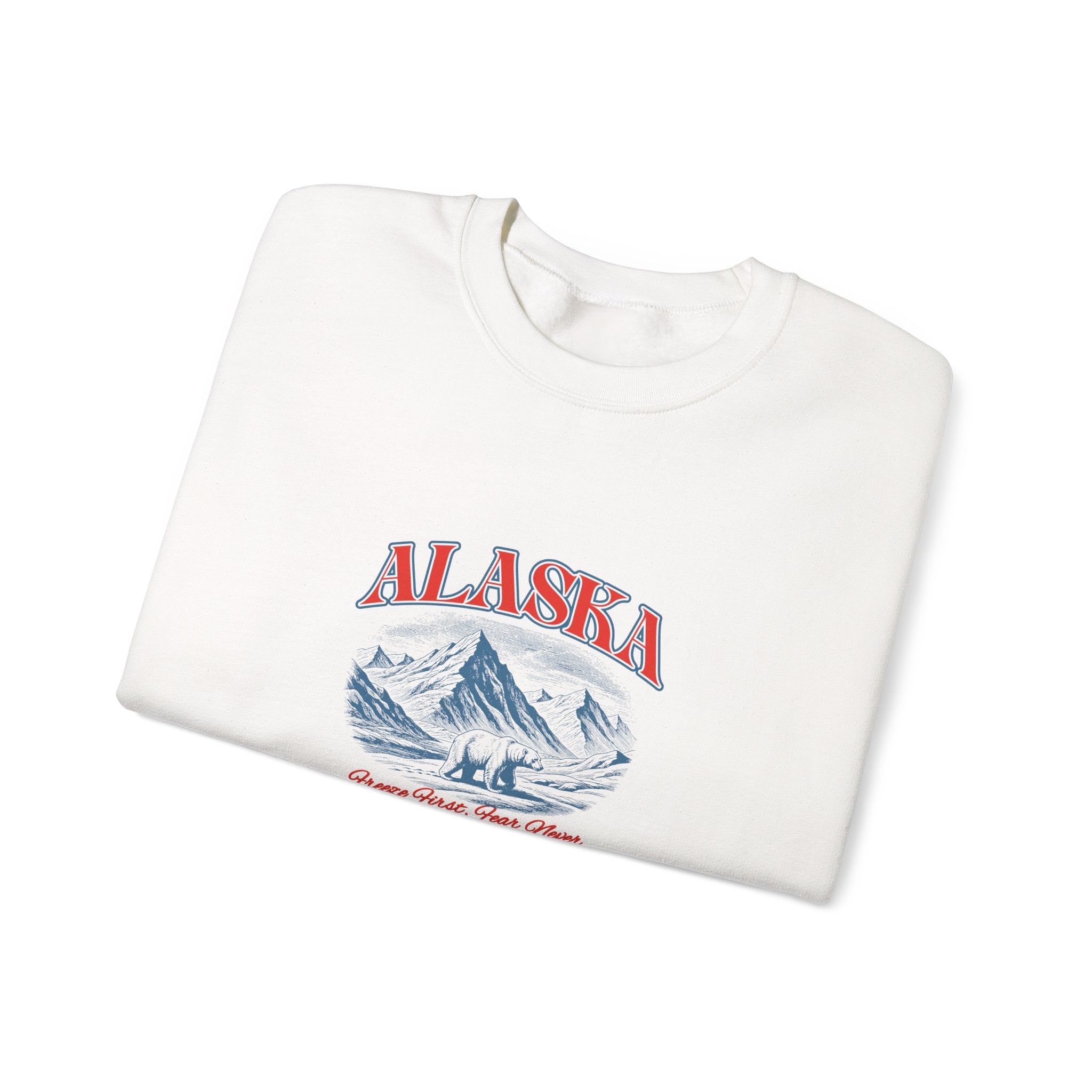 Alaska Mountain Crewneck Sweatshirt — Vintage Scenic Anchorage Design