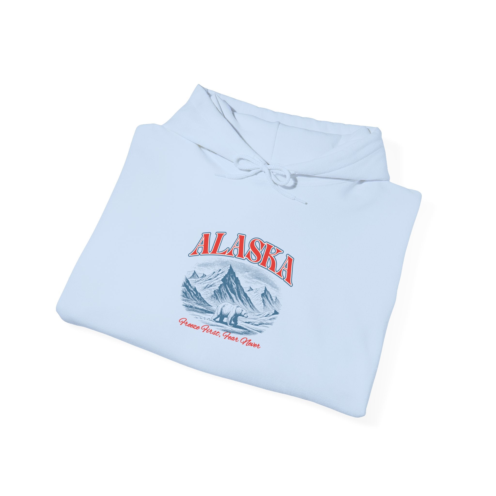 Alaska Mountain Hoodie — Vintage Ski Lodge Graphic
