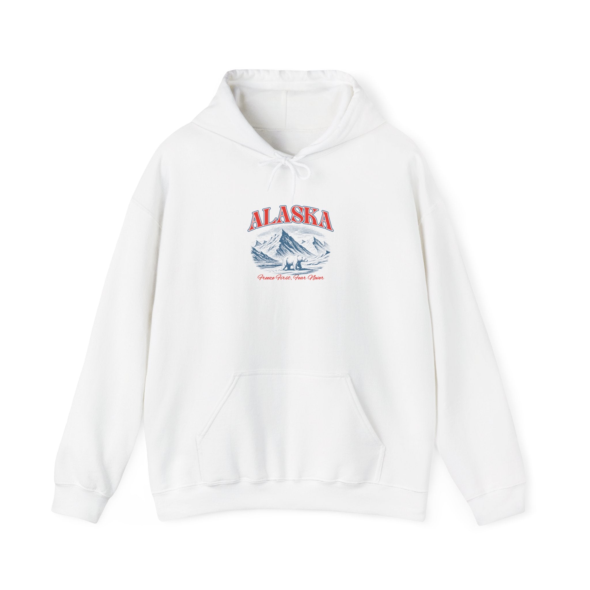 Alaska Mountain Hoodie — Vintage Ski Lodge Graphic