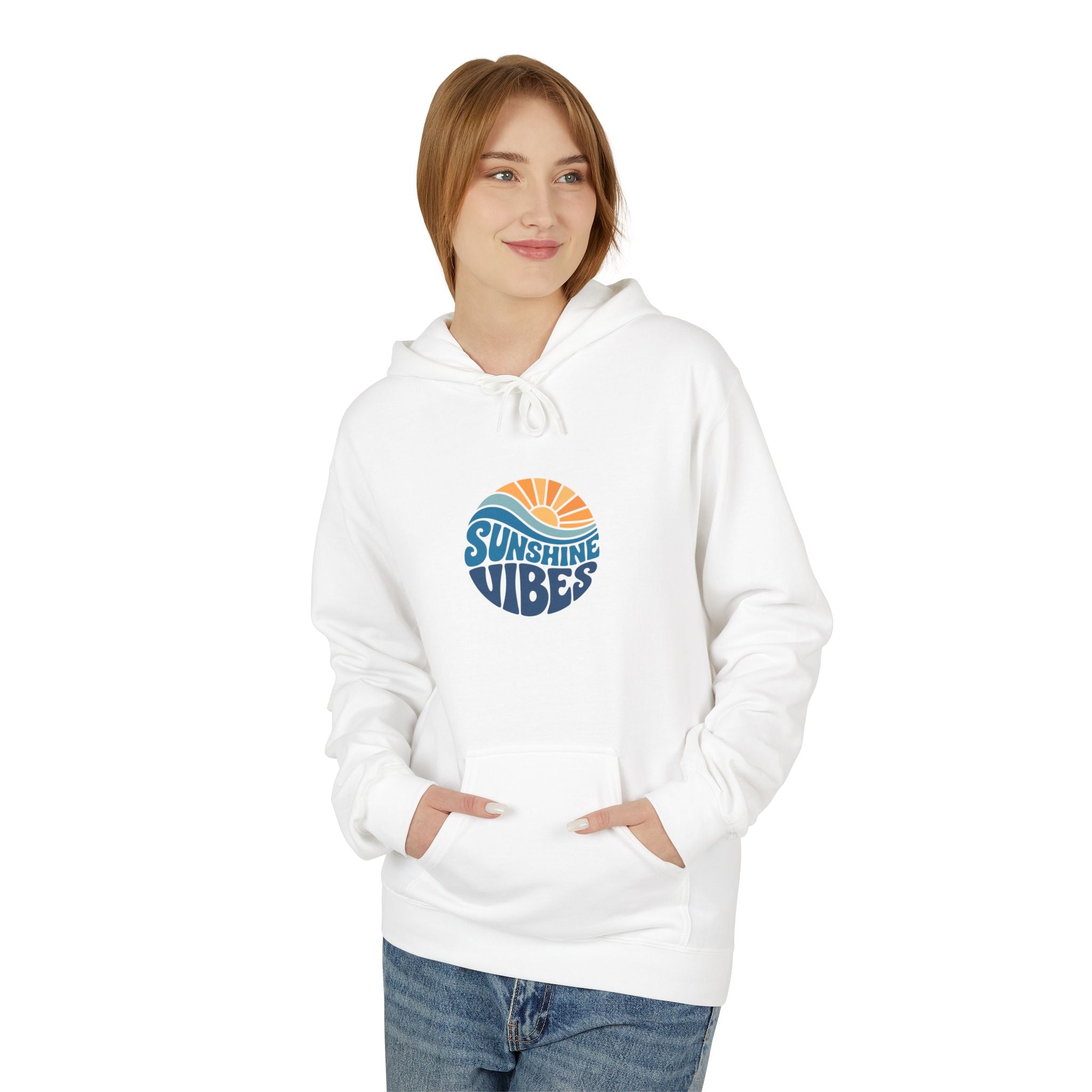 Sunshine Vibes Hoodie — Retro Beach Graphic Pullover