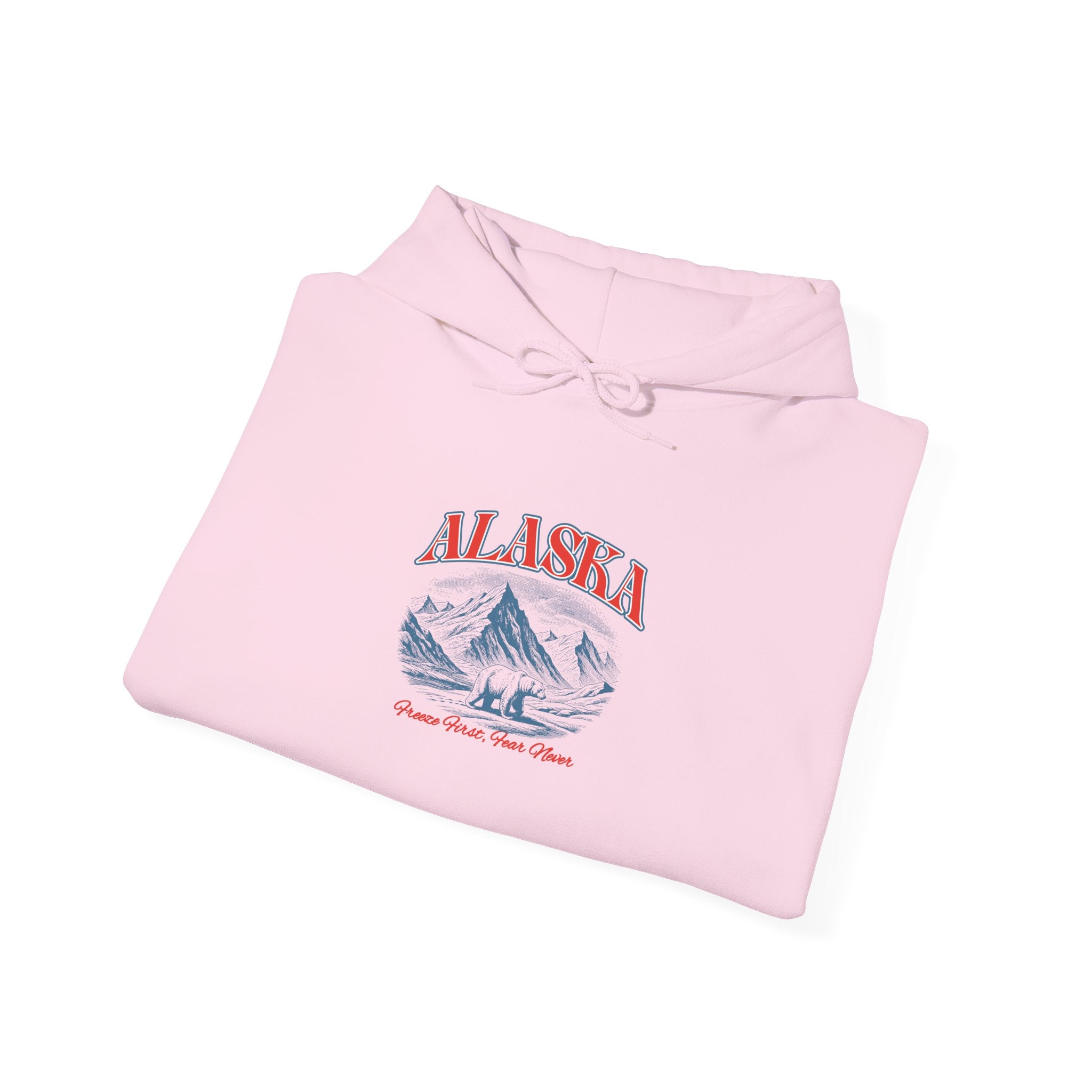 Alaska Mountain Hoodie — Vintage Ski Lodge Graphic