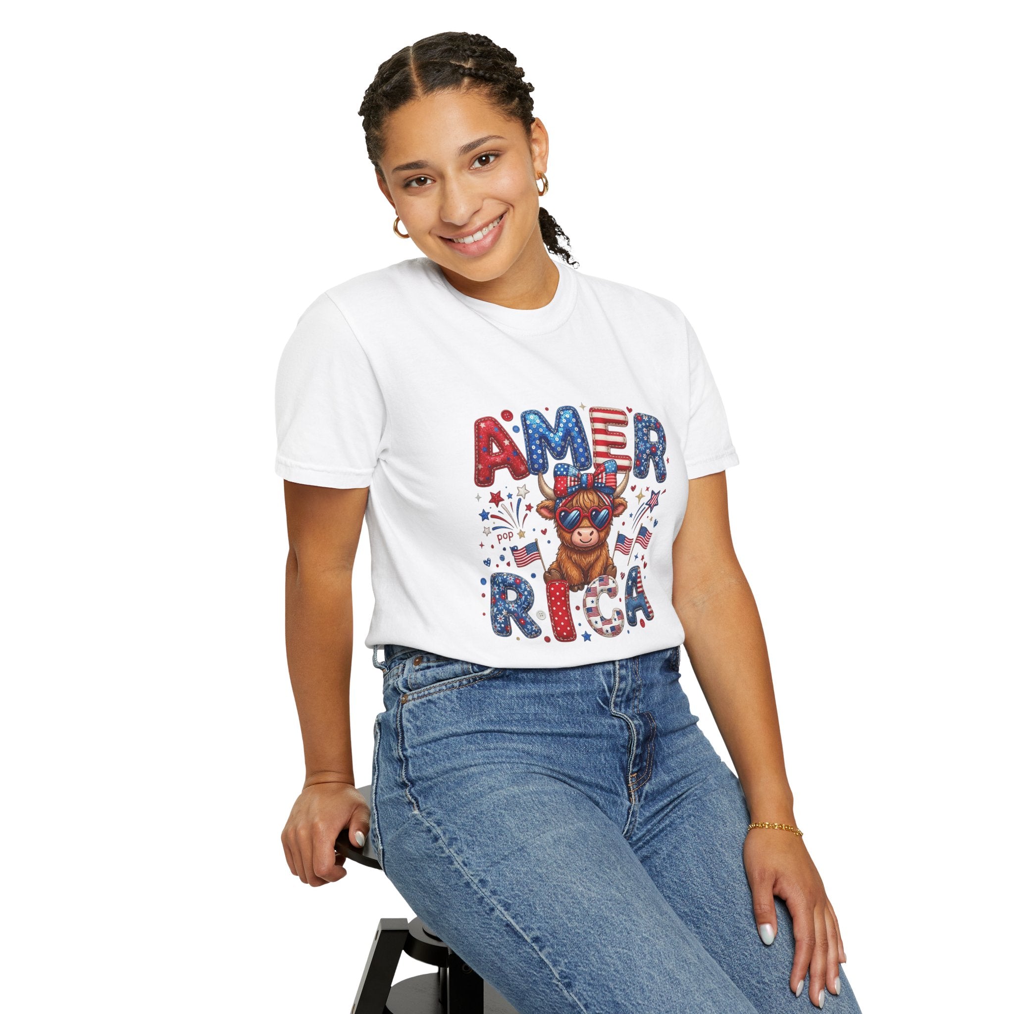 America French Bulldog Patriotic T‑Shirt — USA Flag Pup 4th of July Tee