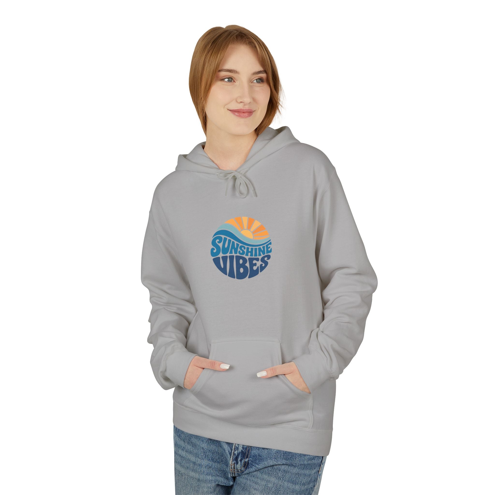 Sunshine Vibes Hoodie — Retro Beach Graphic Pullover