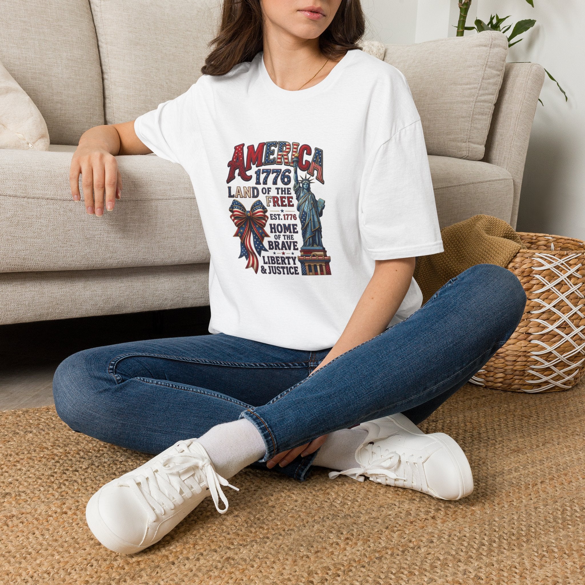 America 1776 T‑Shirt — Land of the Free Statue of Liberty Patriotic Tee