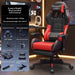 Black Red Armrest Footrest