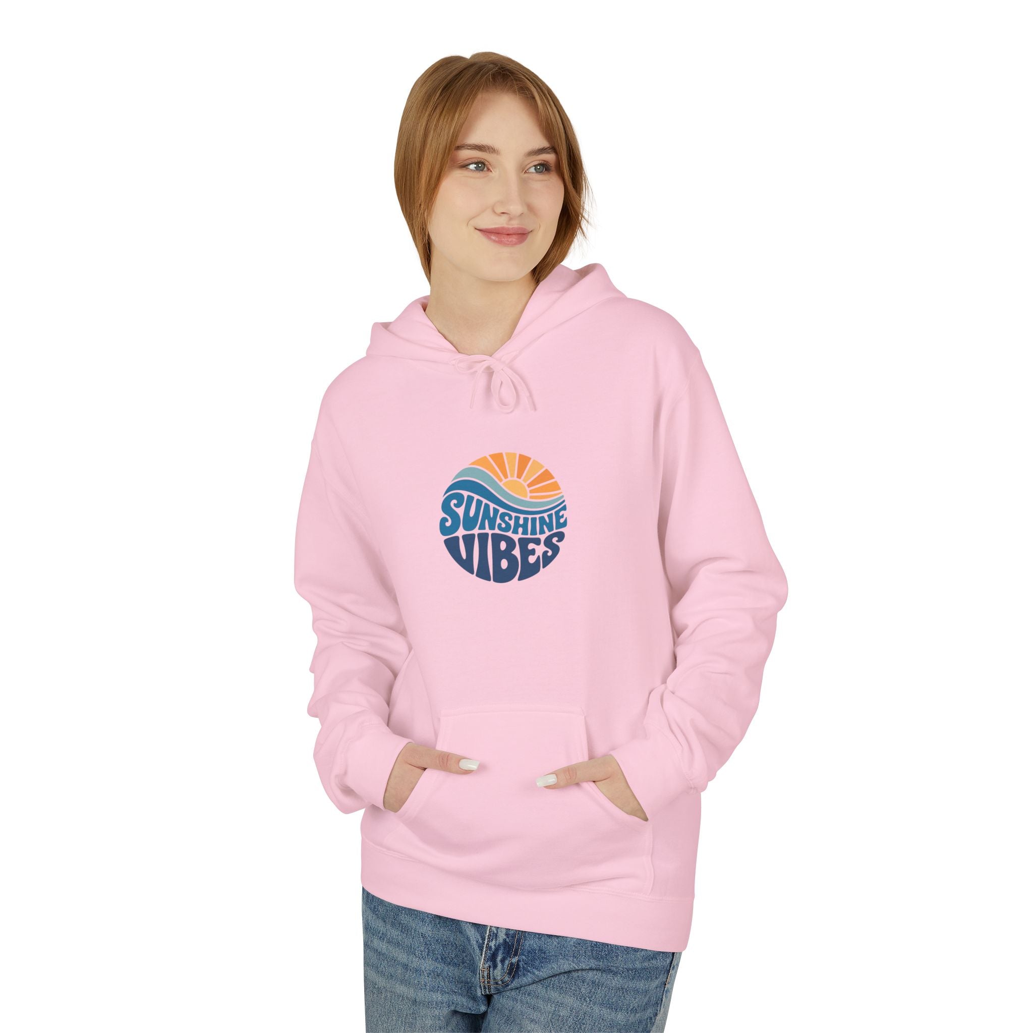 Sunshine Vibes Hoodie — Retro Beach Graphic Pullover