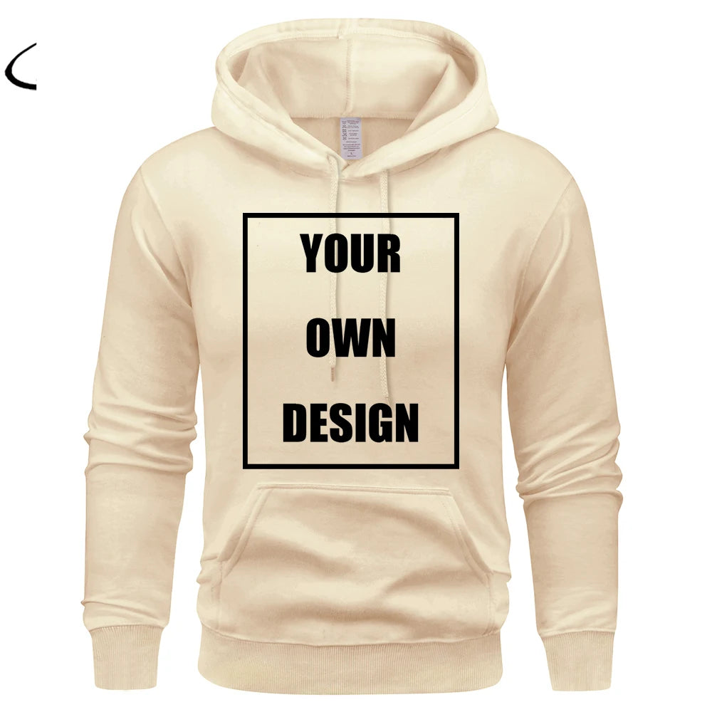 Sweatshirt Custom Graphic Logo Colour Hoodies Vintage Loose Clothing Fashion All-match  Hoody Unisex  Autumn Warm Pullovers