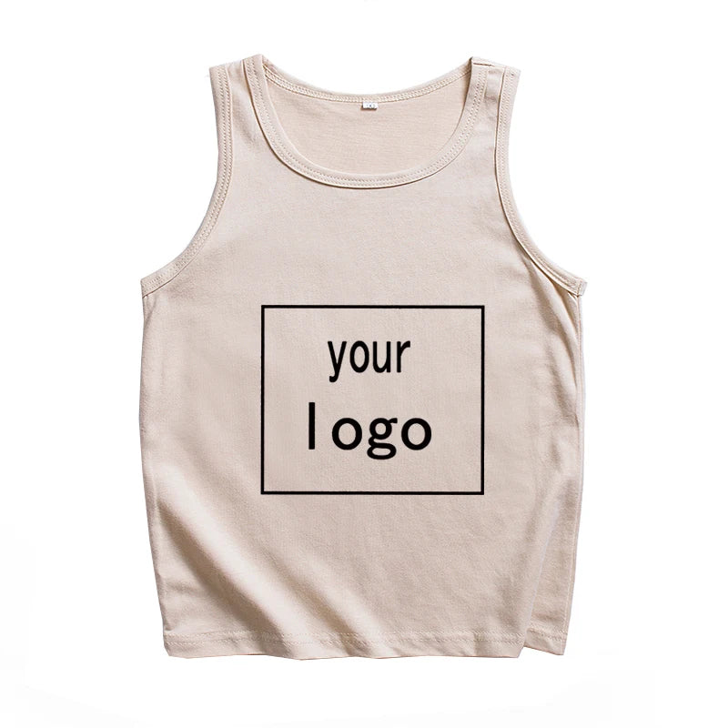 Custom Tank Tops Vest  Your Own Design Logo Picture Unisex T-shirt Summer Casual Sleeveless Printing Regular T-Shirt