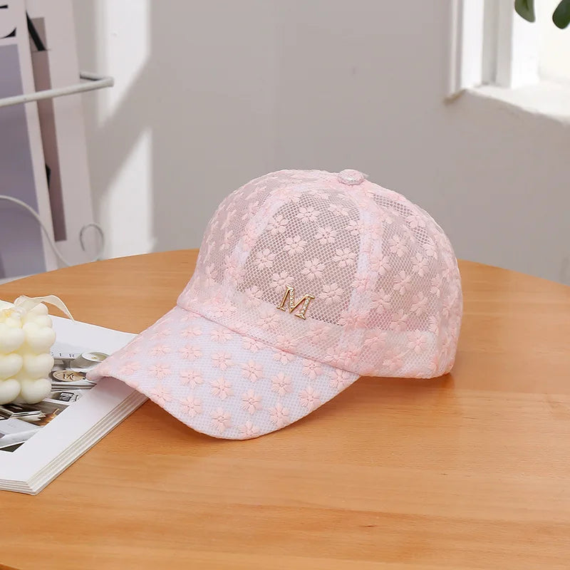 New printed baseball caps for women in trendy styles, spring and summer outdoor casual sports sunshade breathable peaked caps