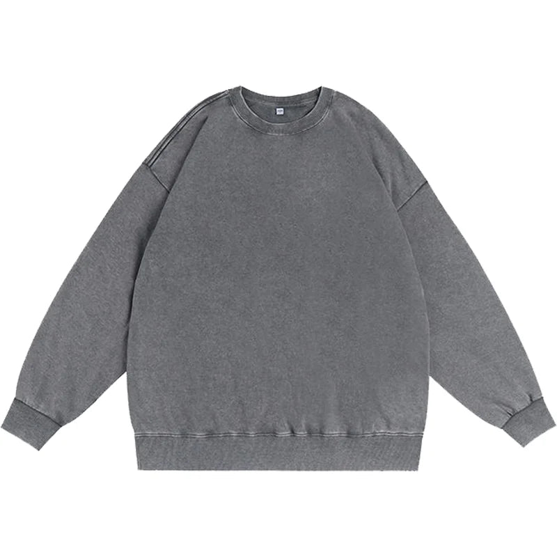 Fashion Washed Sweatshirt Custom Logo Casual Tie-dye Pullover Print Embroidery Company Team Design European And American Size