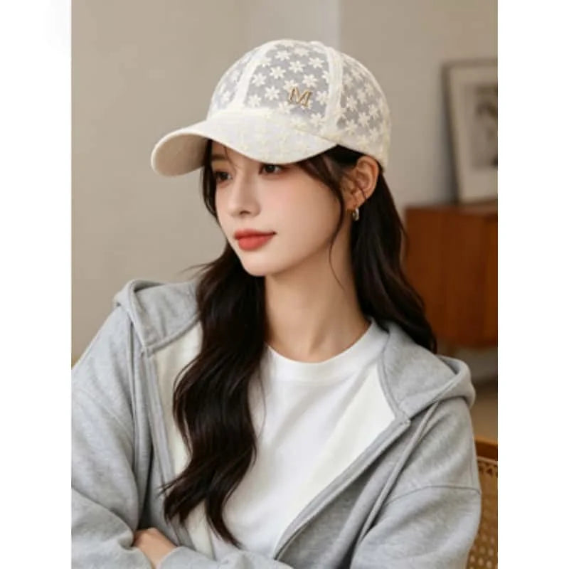 New printed baseball caps for women in trendy styles, spring and summer outdoor casual sports sunshade breathable peaked caps